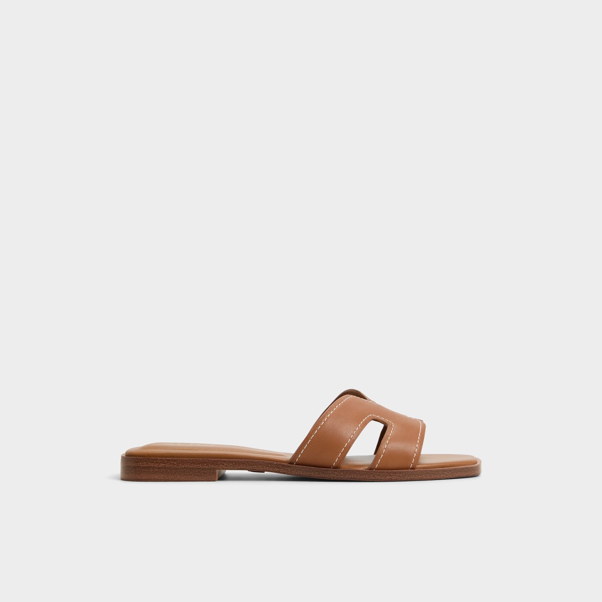 Main View of Medium brown Itsandal Slide sandal for Womens