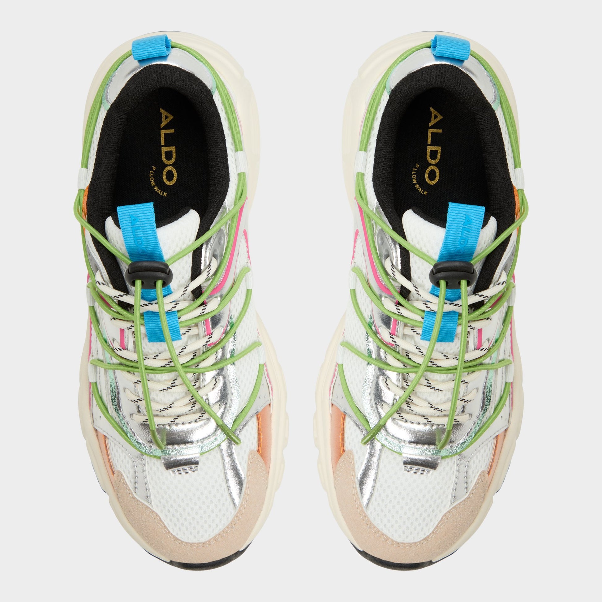 Vue de dessus de la Blanc/Multi Clubfly Sneaker