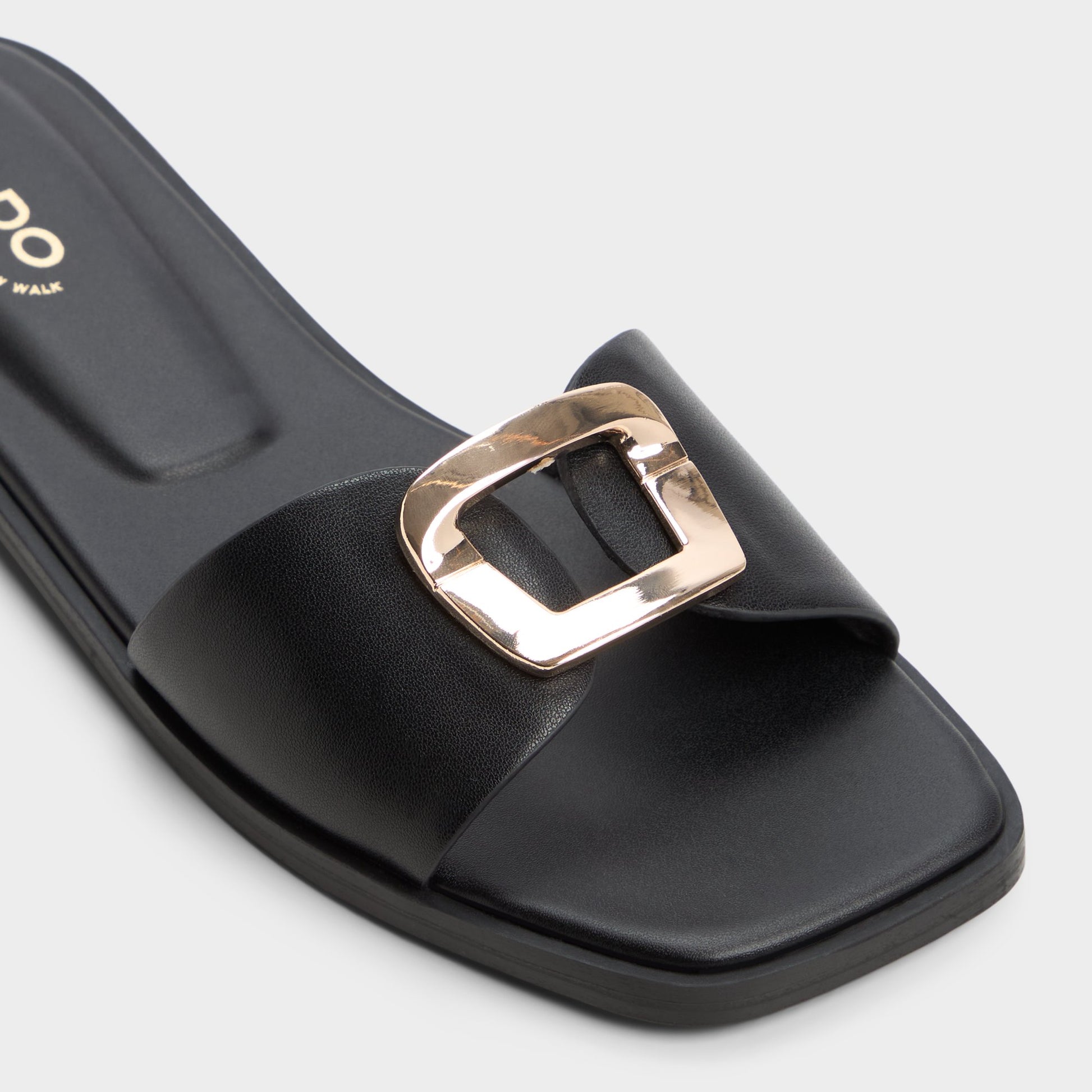 Close-up of the Black Tidella Slide sandal