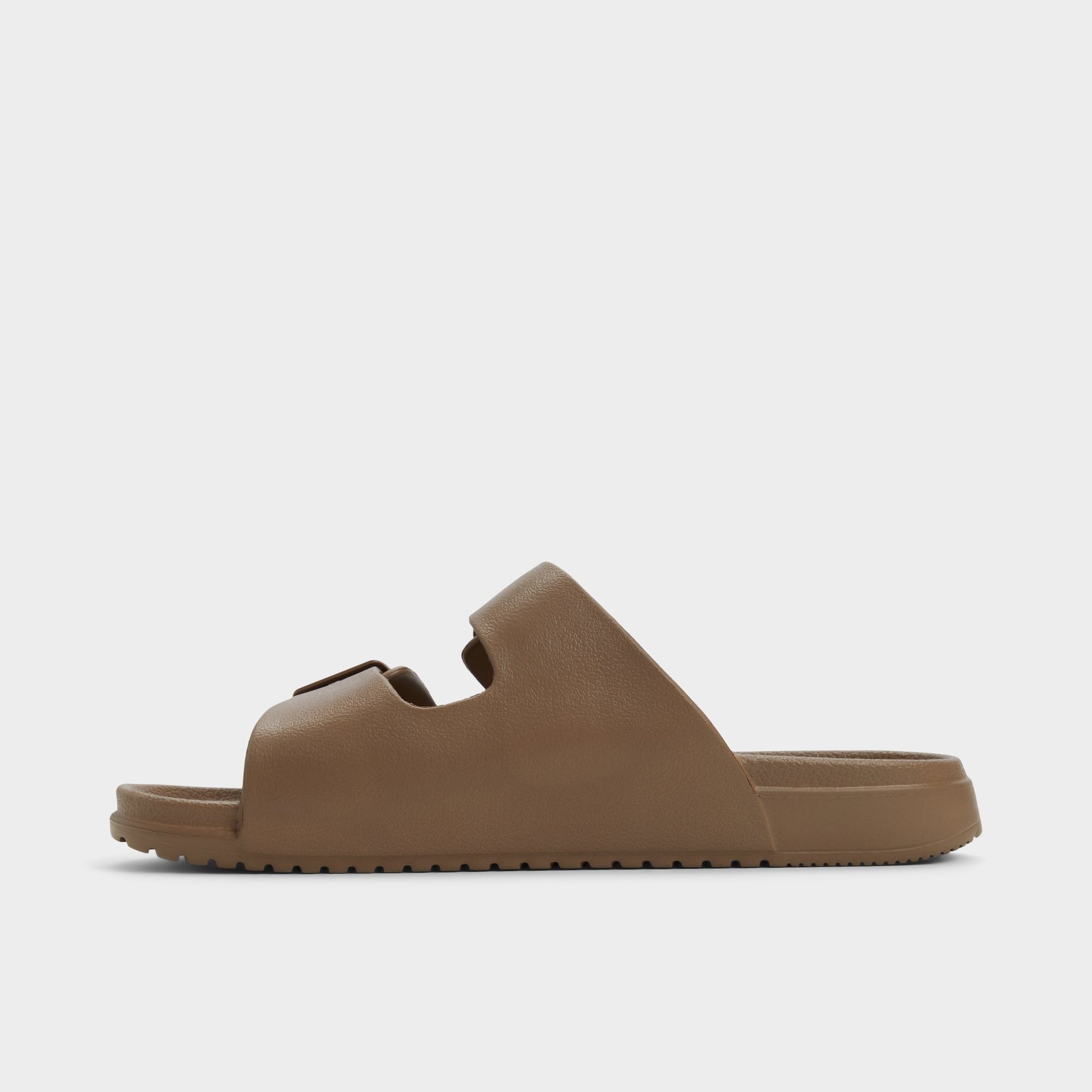 Side view of Light Brown Hideo Slide sandal