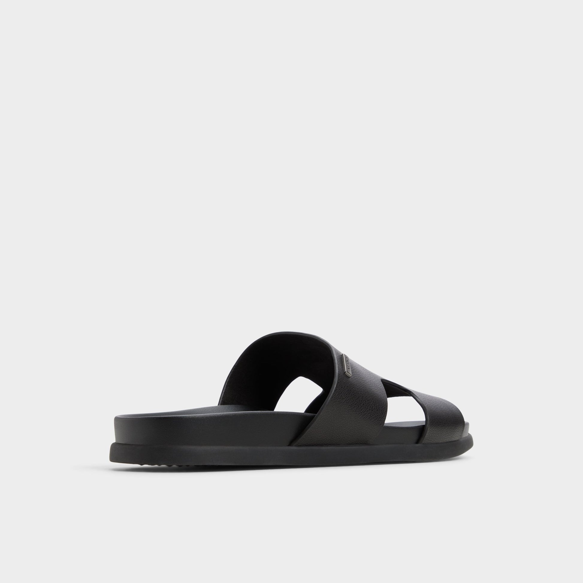 Three-quarter angle of Other black Mondi Slide sandal's back side