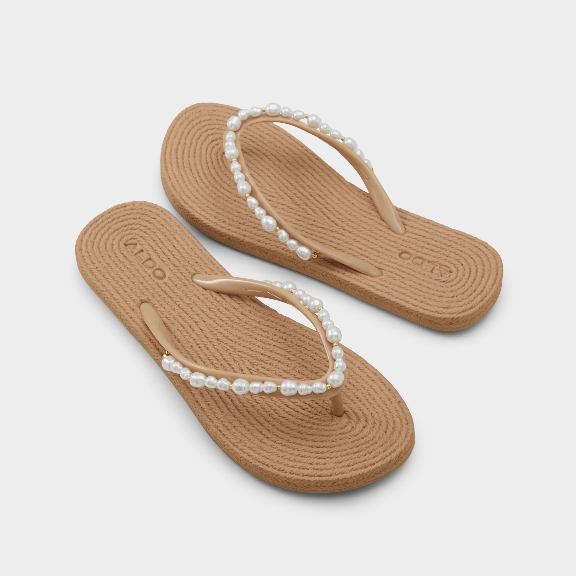 Main View of Natural Acaena Flip flop for Womens