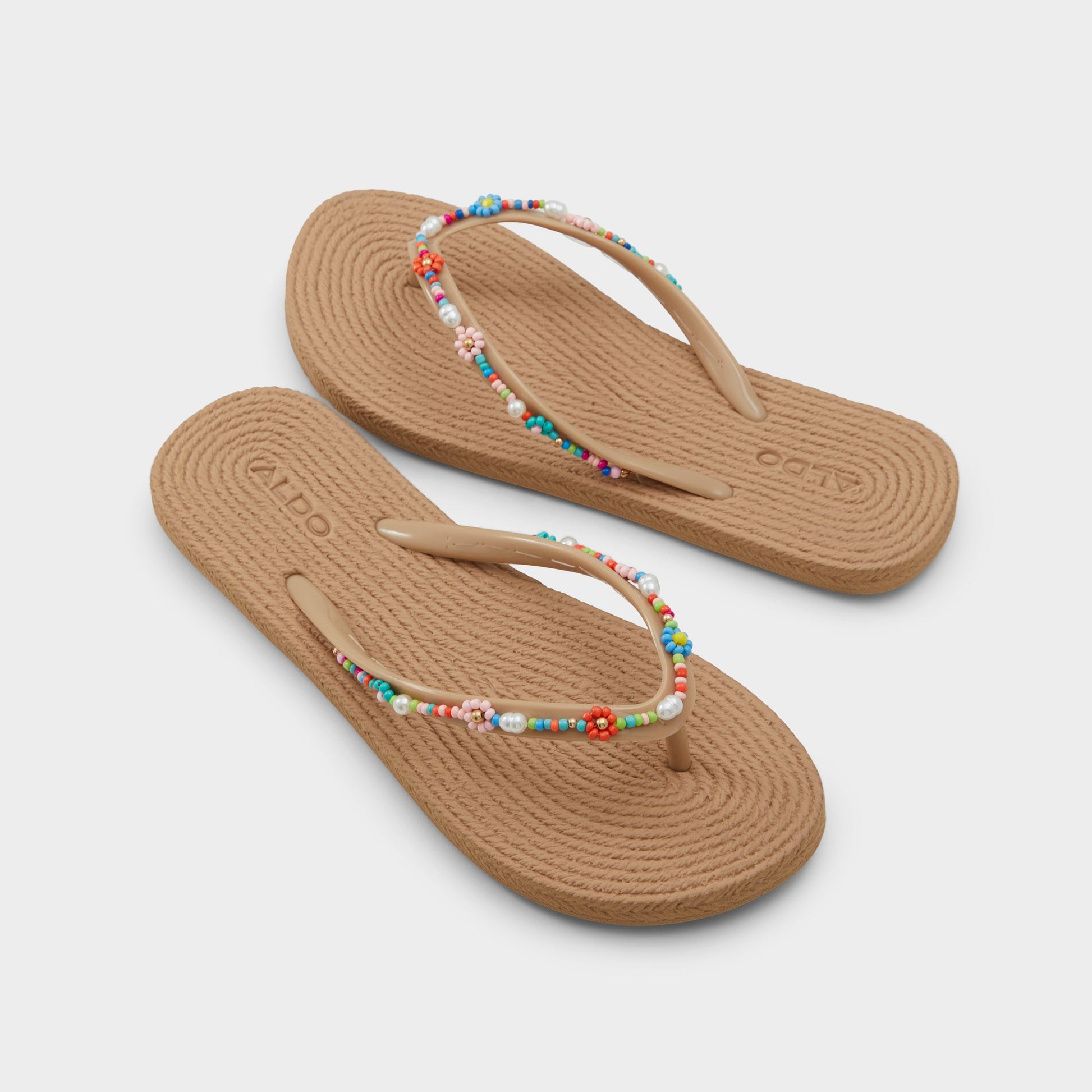 Main View of Bright Multi Javaeteriel Flip flop for Womens