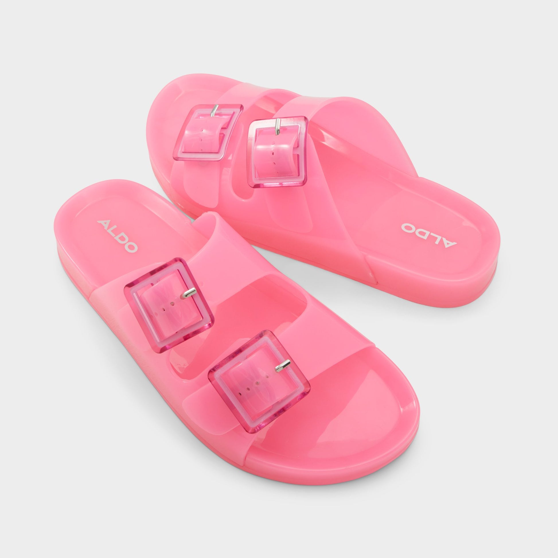 Main View of Bright Pink Lendon Jelly sandal for Womens