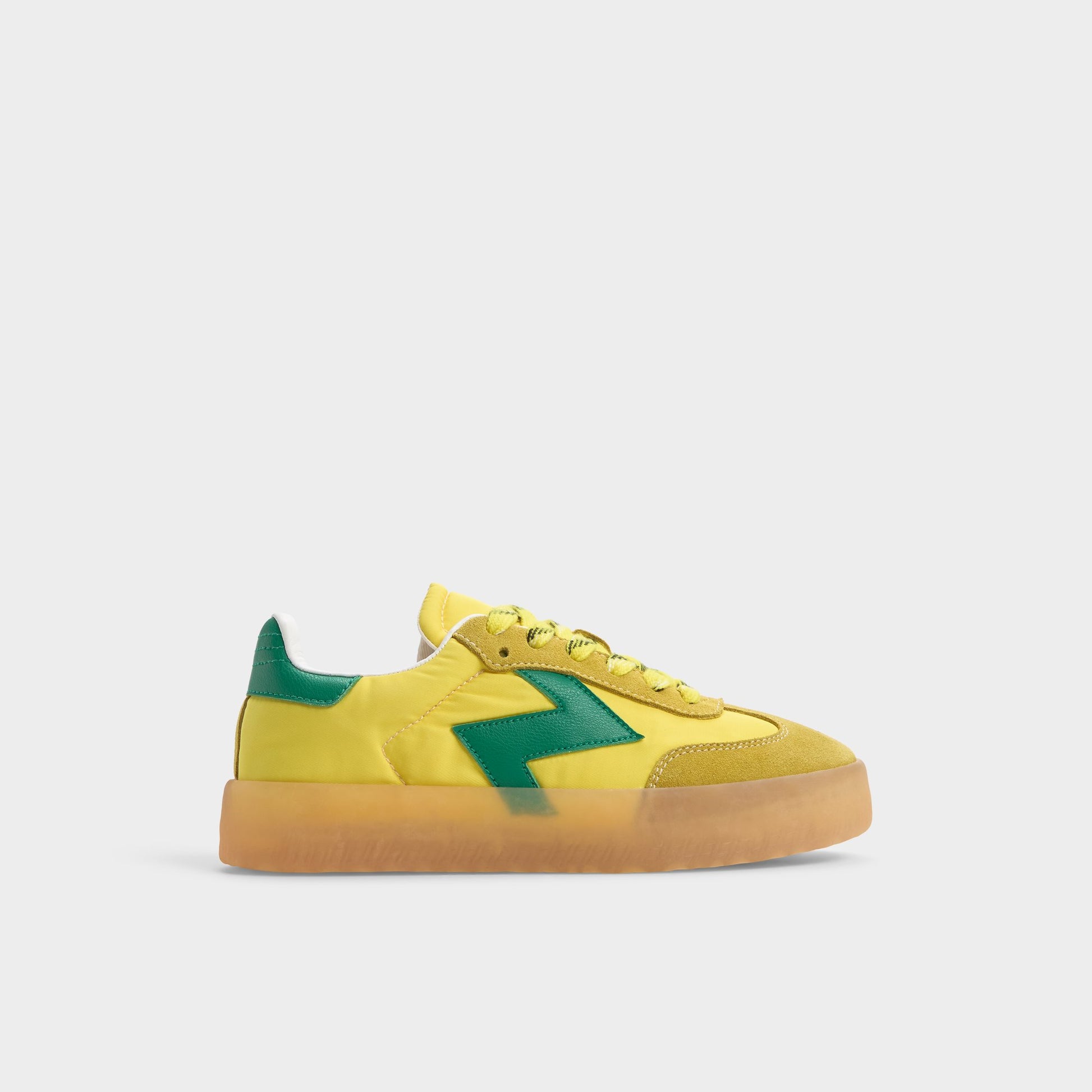 Main View of Yellow Multi Retrostep Low top sneaker for Womens