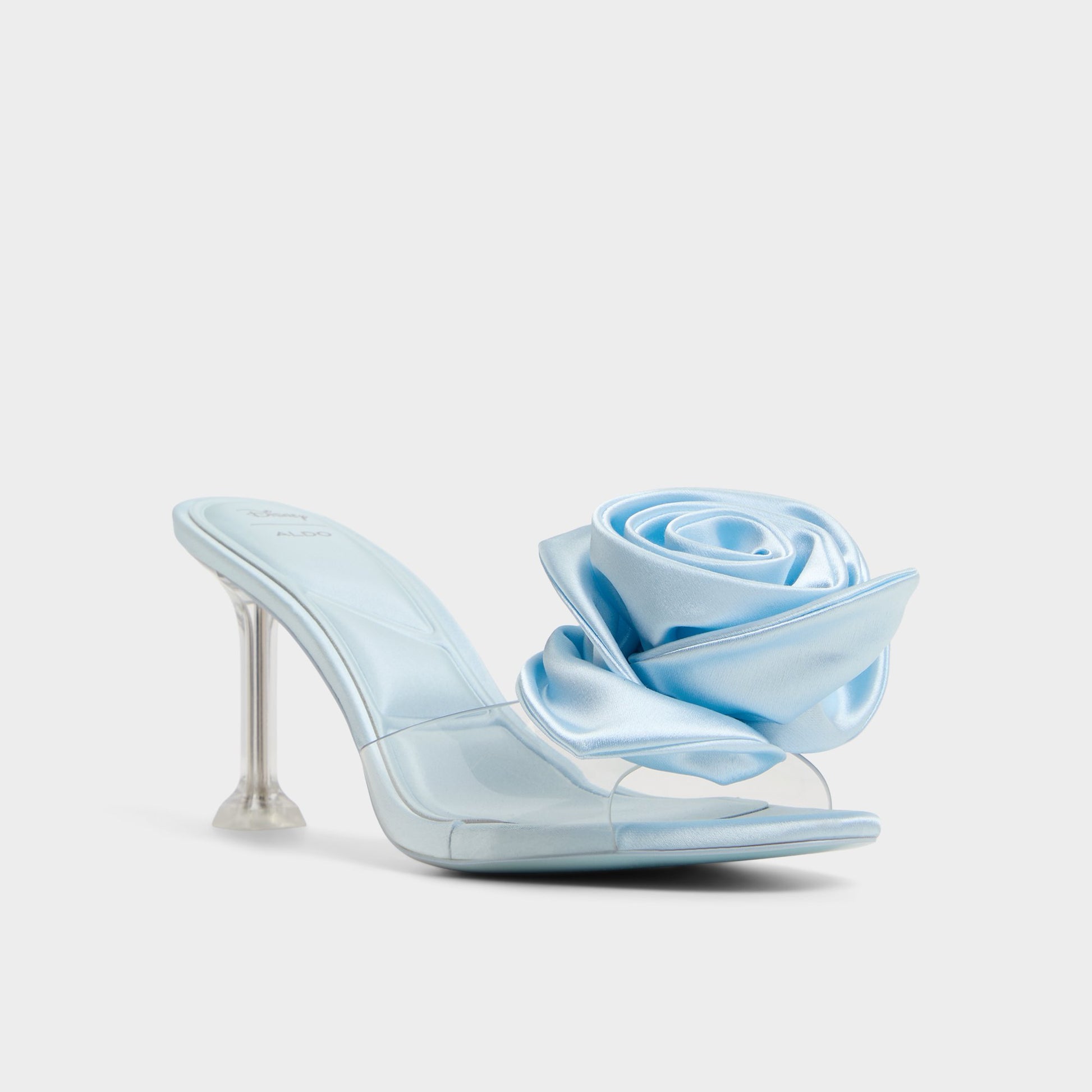 Three-quarter angle of Light Blue Cinderellamule Disney | ALDO's front side