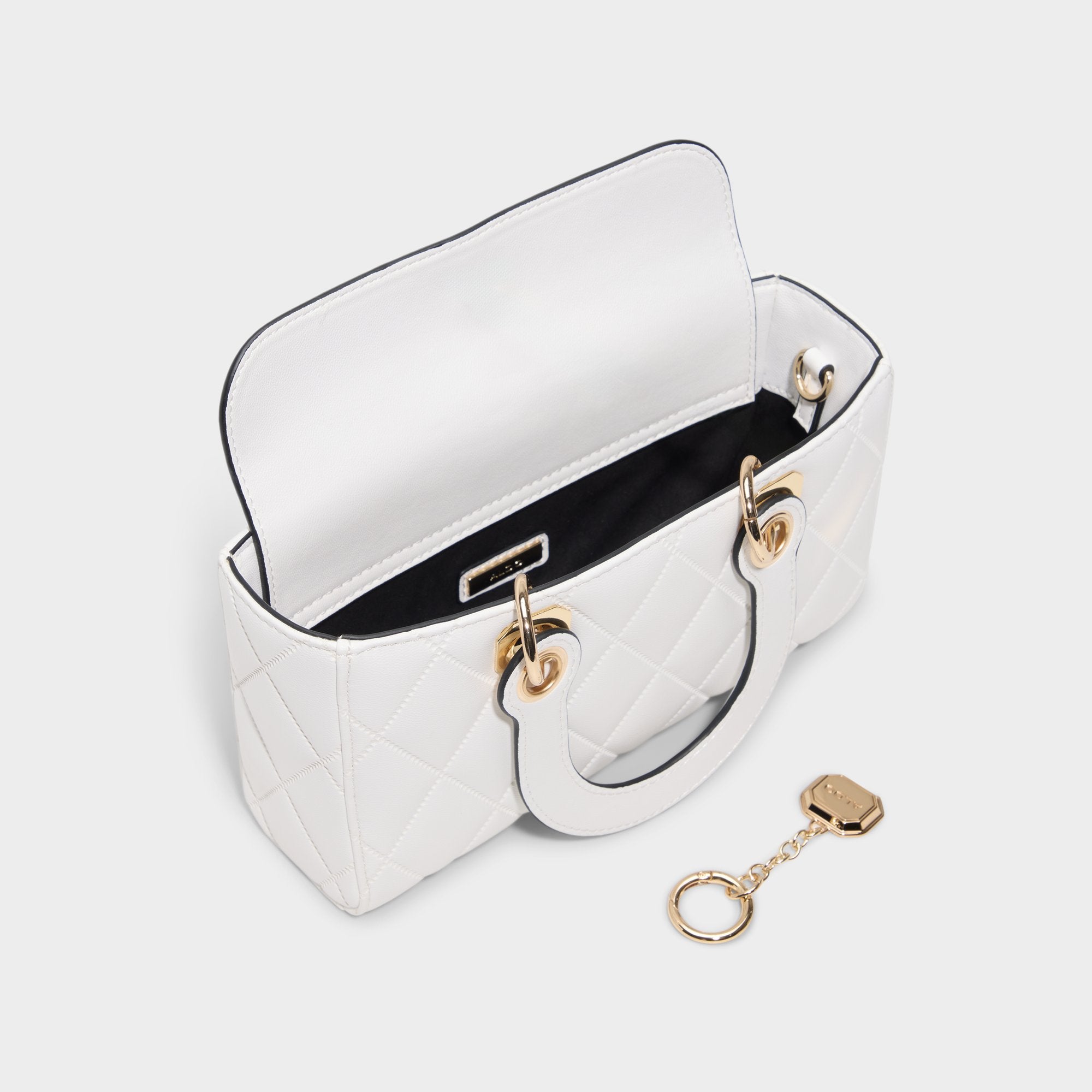 【ALDO】キルト生地☆Jirajannx☆トップハンドル 2wayショルダー Jirajannx White Women's Top Handle Bags