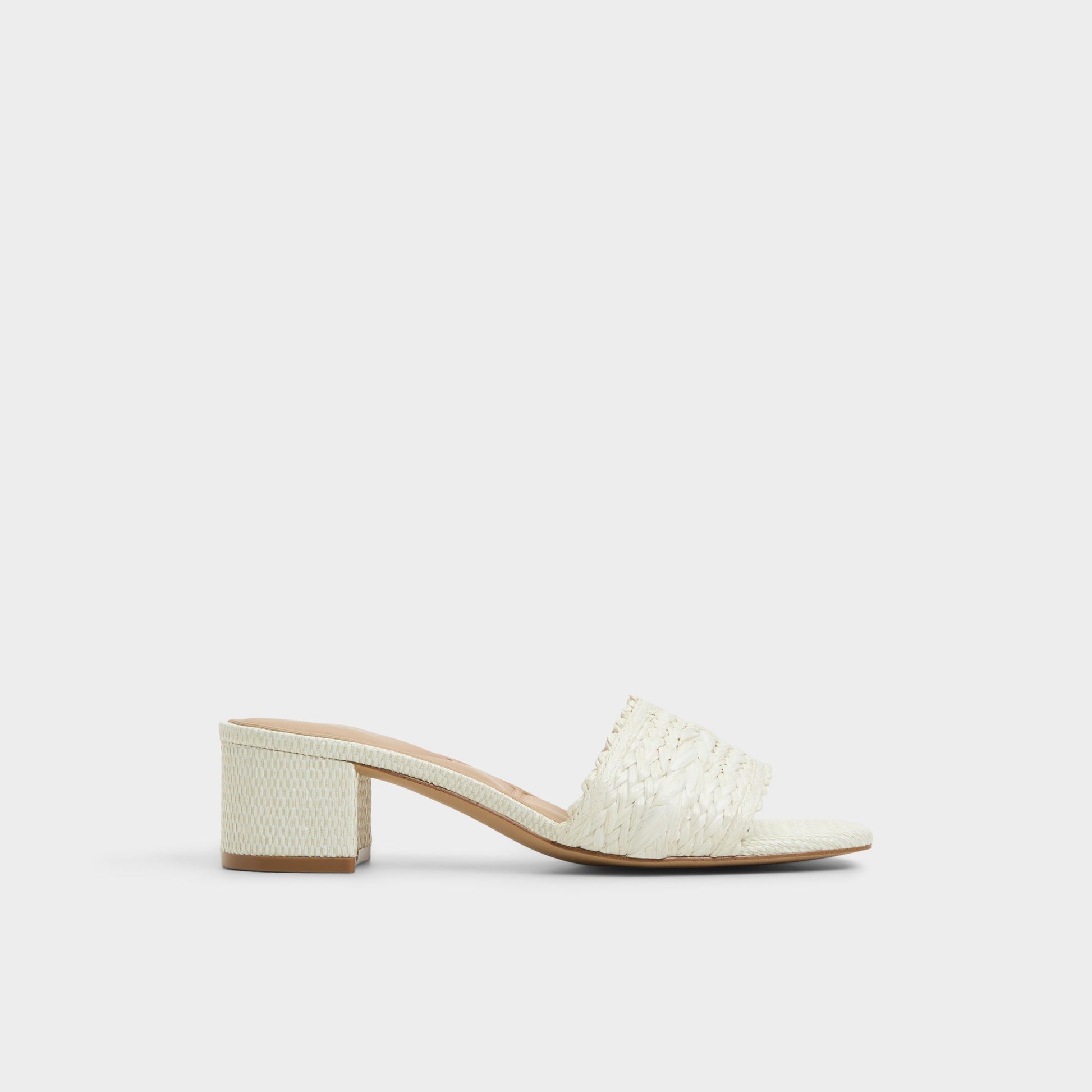 Main View of White/Bone Claudina Heeled mule for Womens