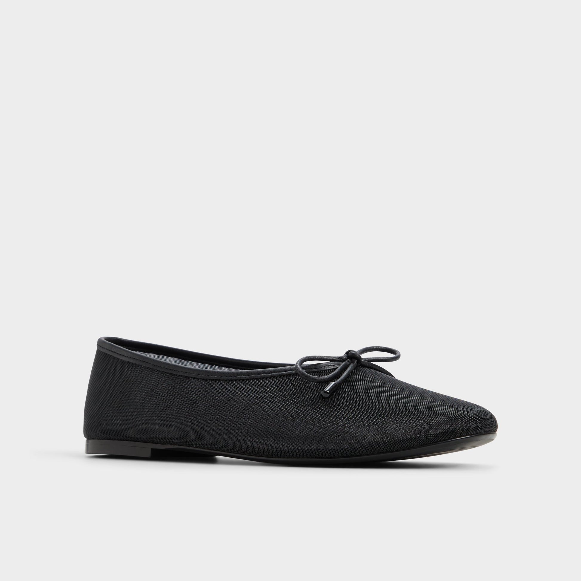 Three-quarter angle of Other Black Joselie Ballerina's front side