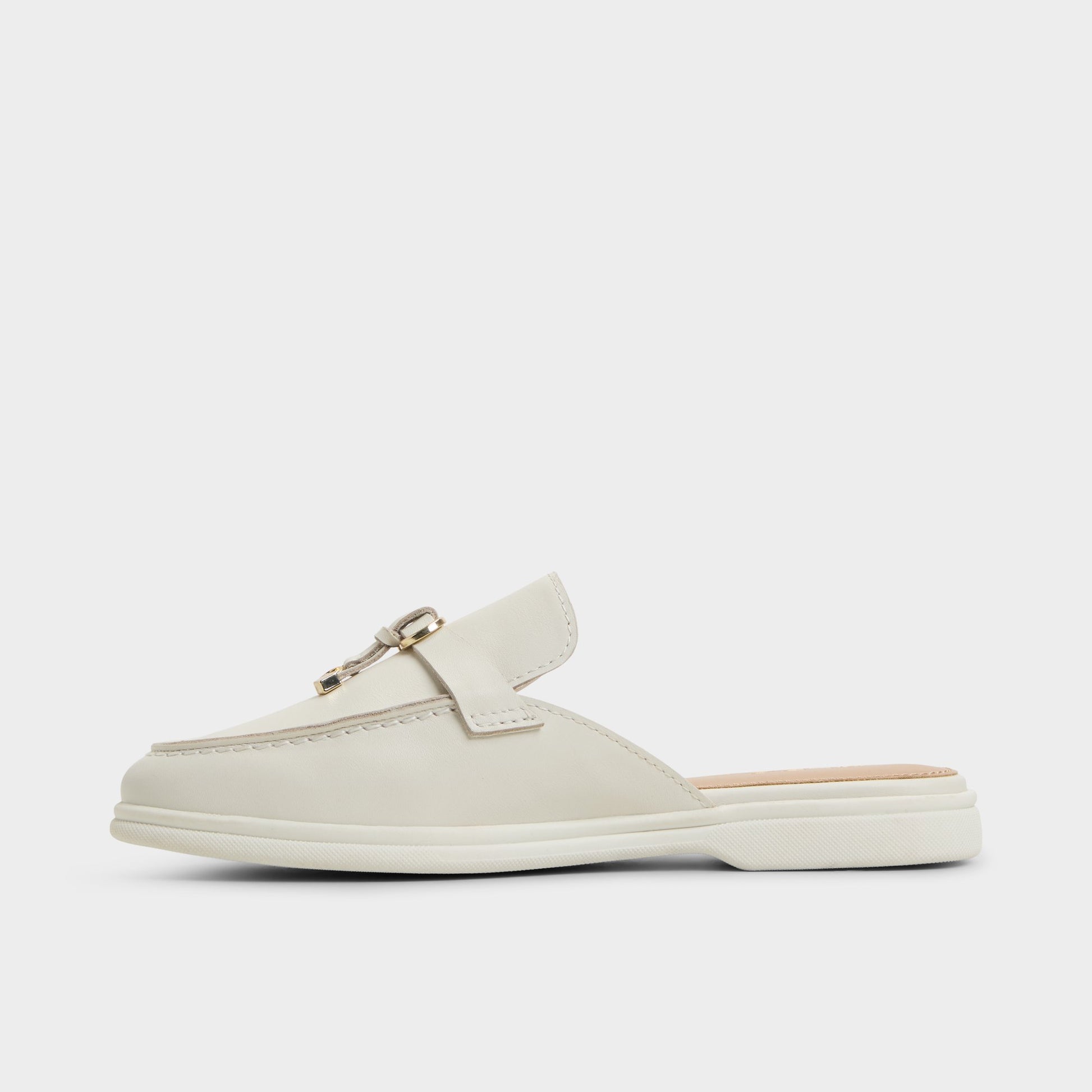Side view of White/Bone Kedoacien Mule