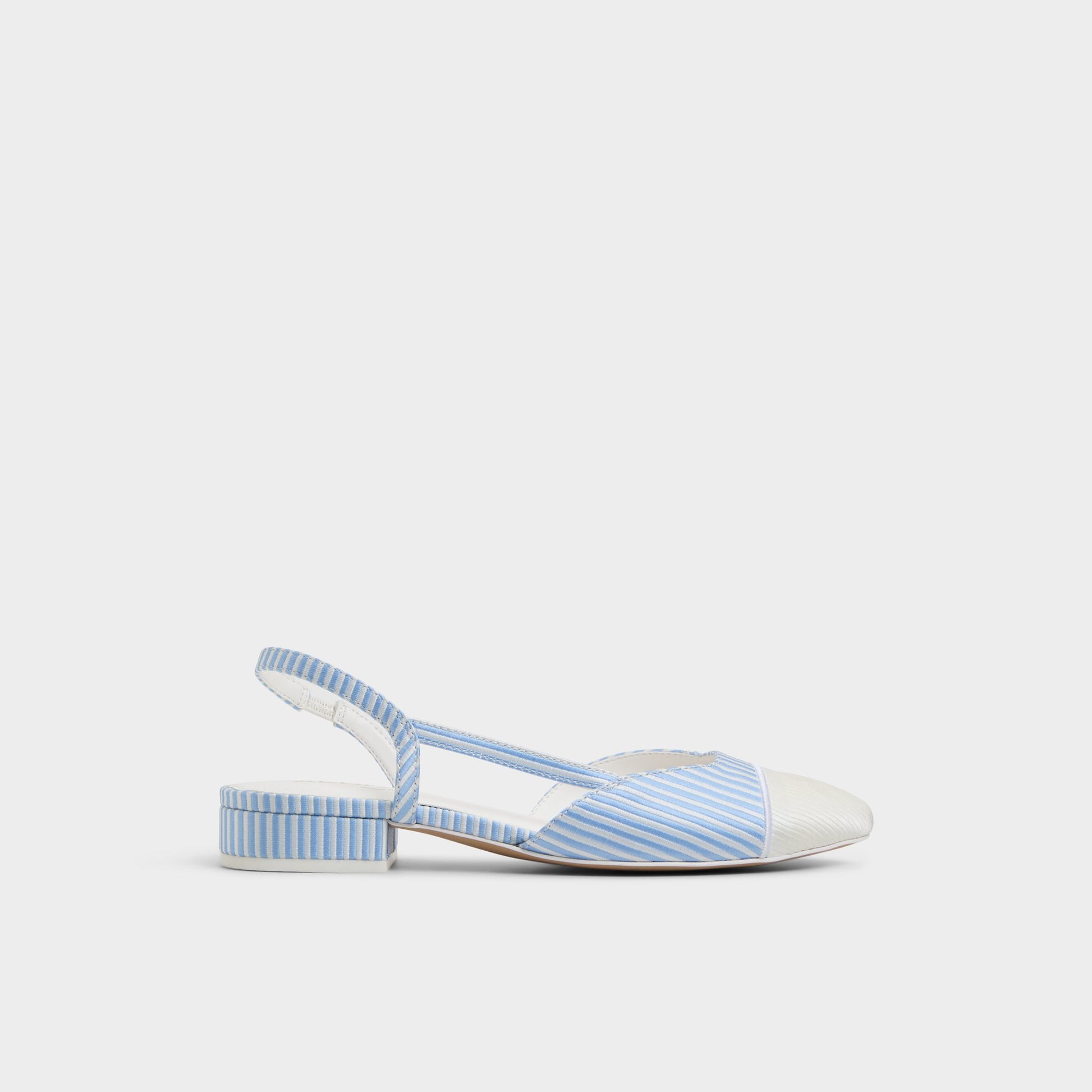 Main View of Blue/White Combo Clementinne Sling back high heel for Womens