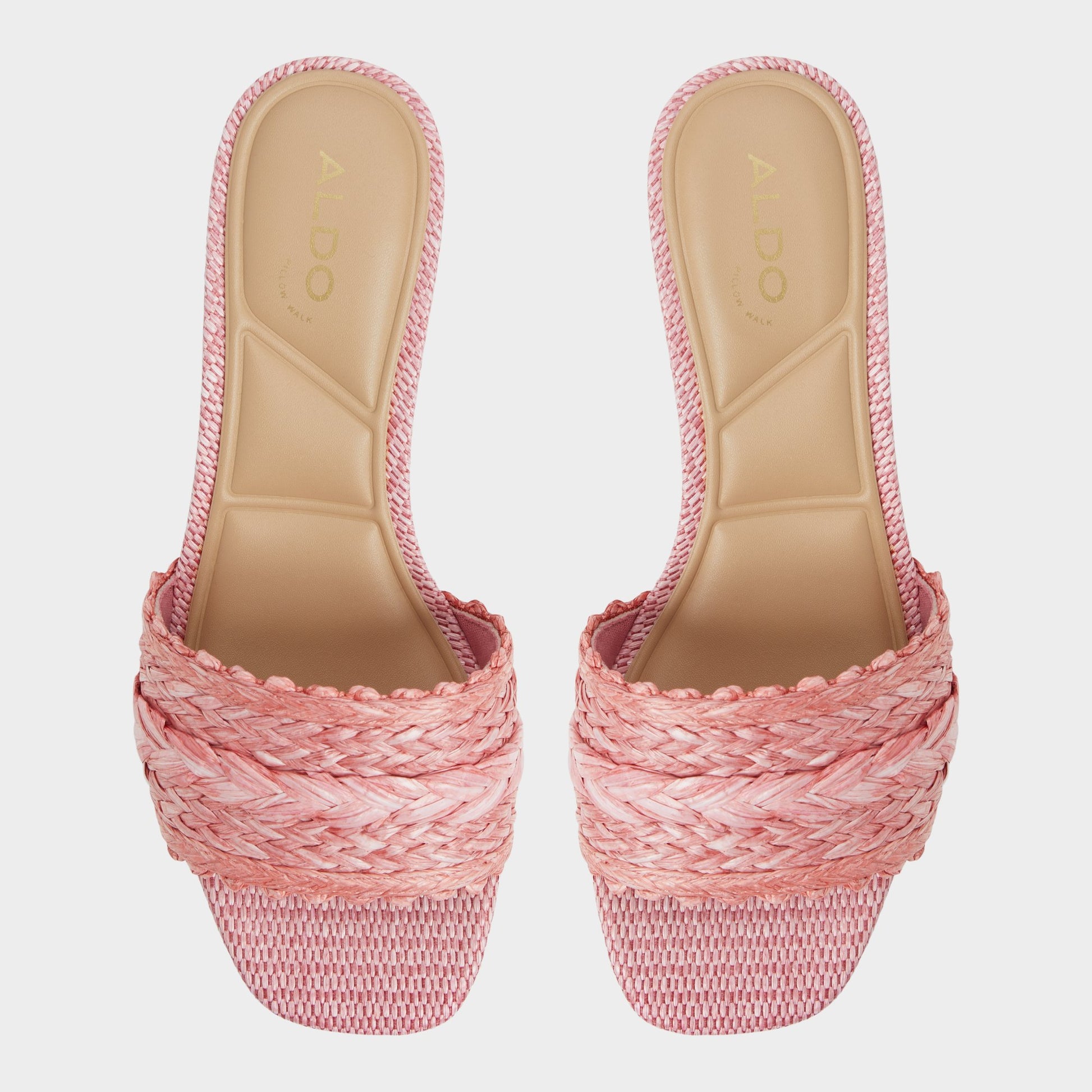 Top-down view of the Other Pink Claudina Heeled mule