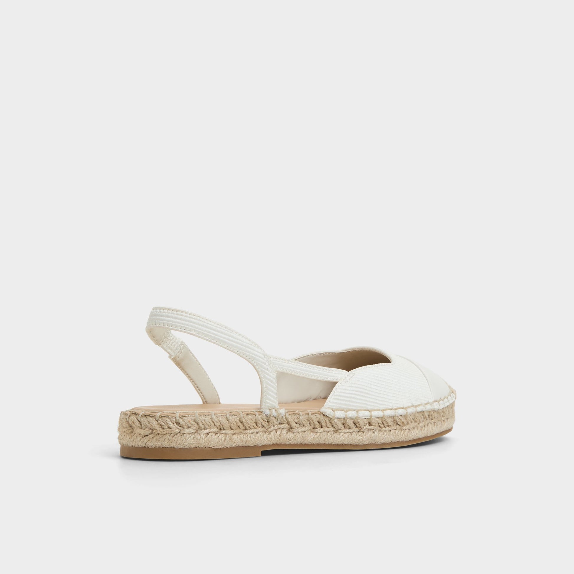 Three-quarter angle of White/Bone Marelinne Espadrille's back side