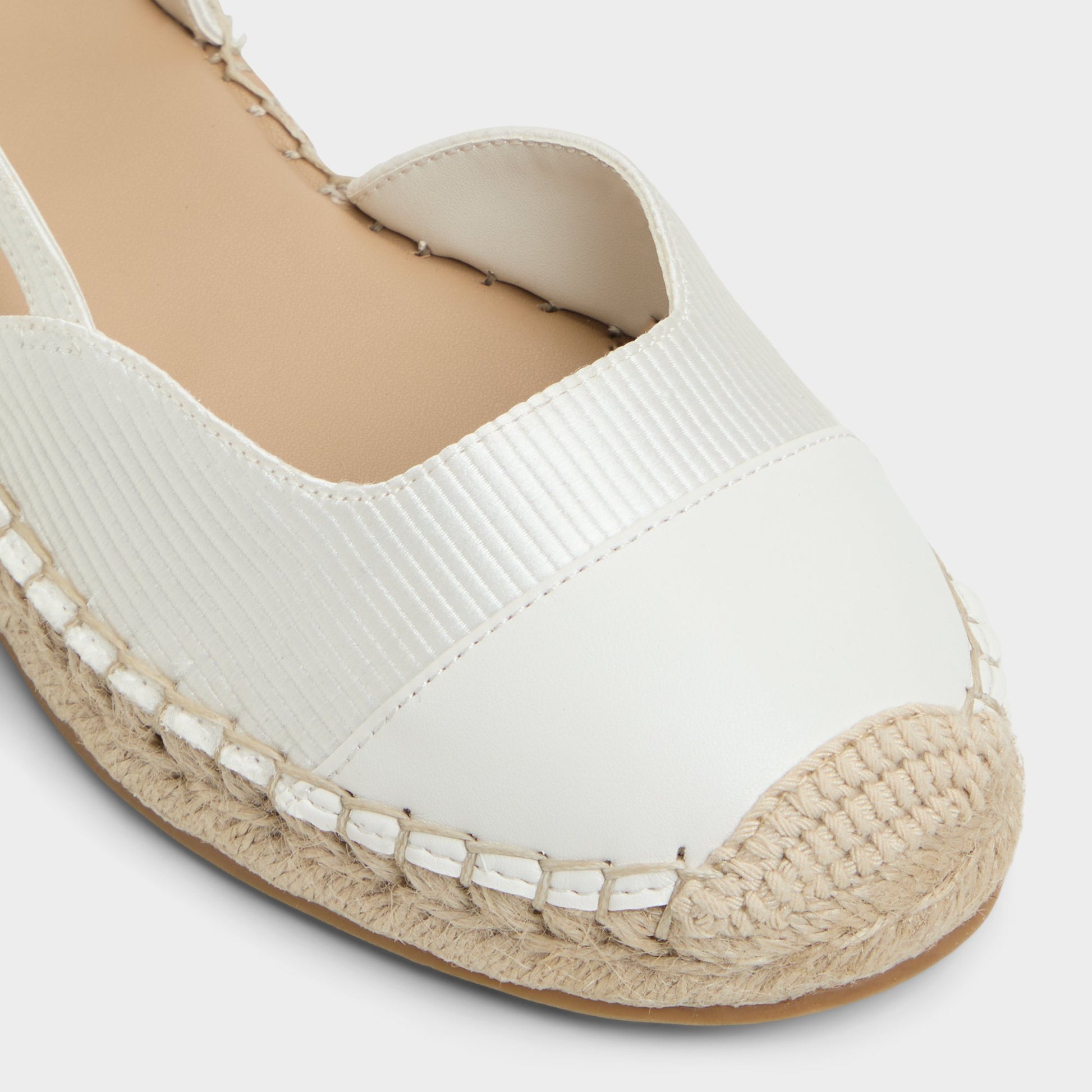 Close-up of the White/Bone Marelinne Espadrille