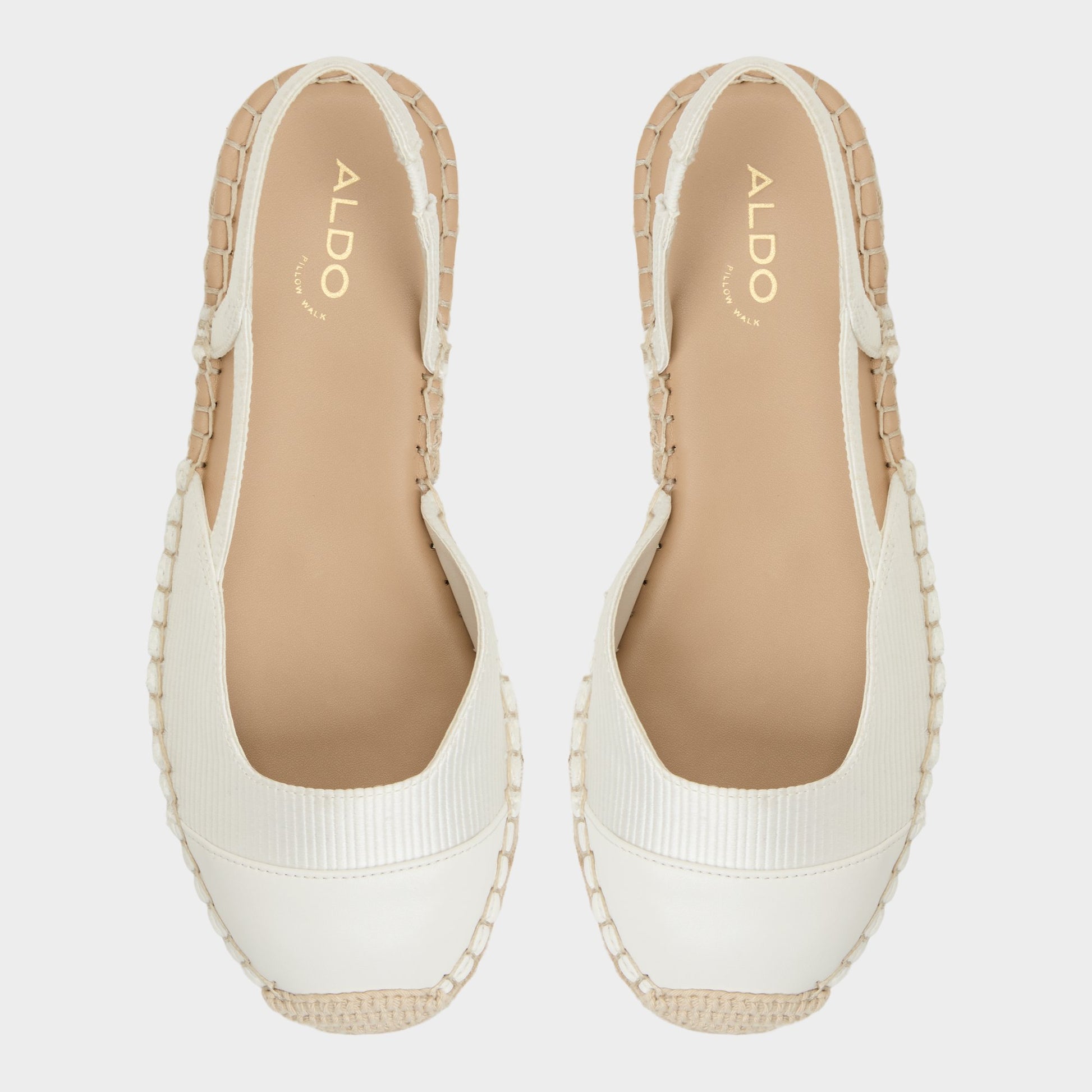 Top-down view of the White/Bone Marelinne Espadrille