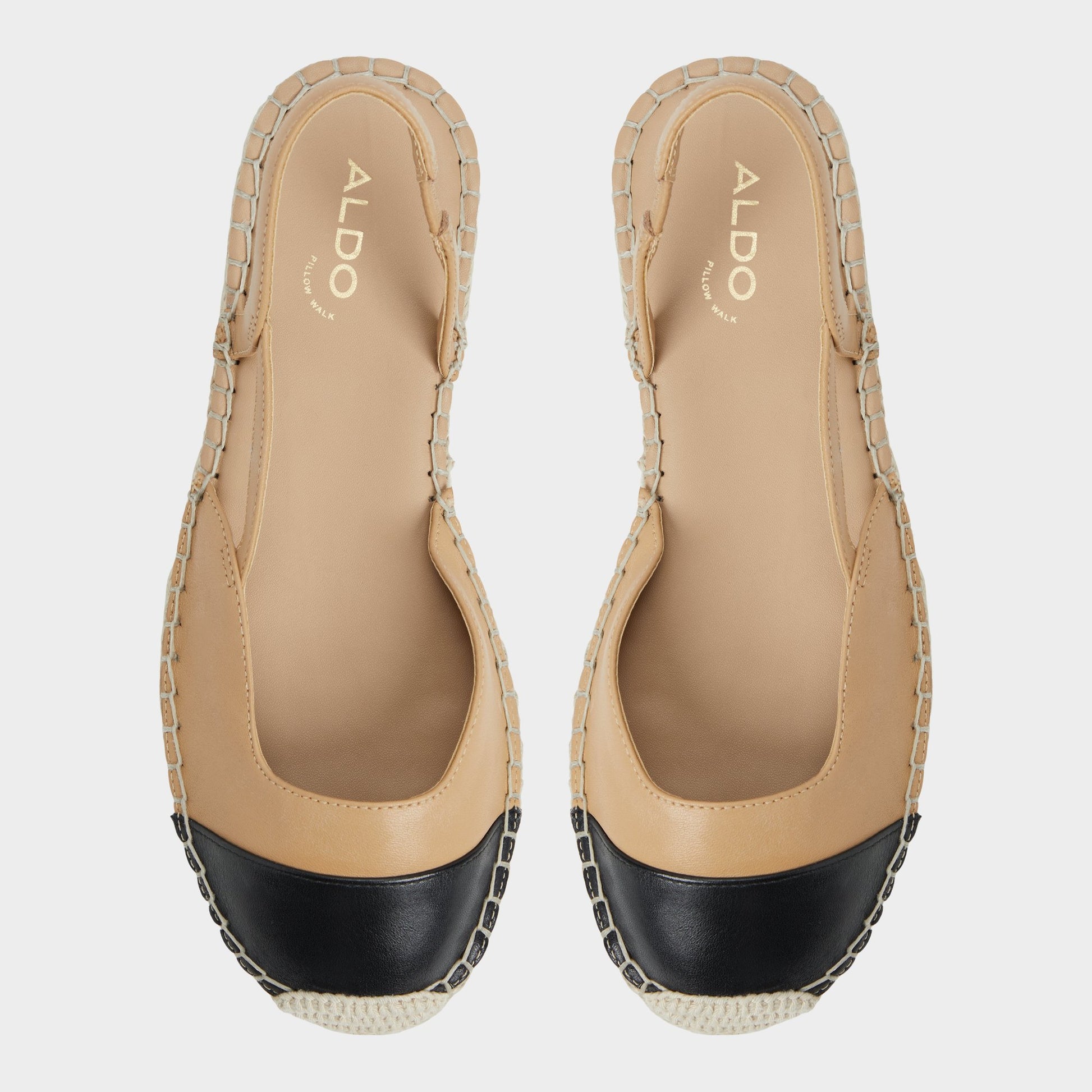 Top-down view of the Beige Marelinne Espadrille