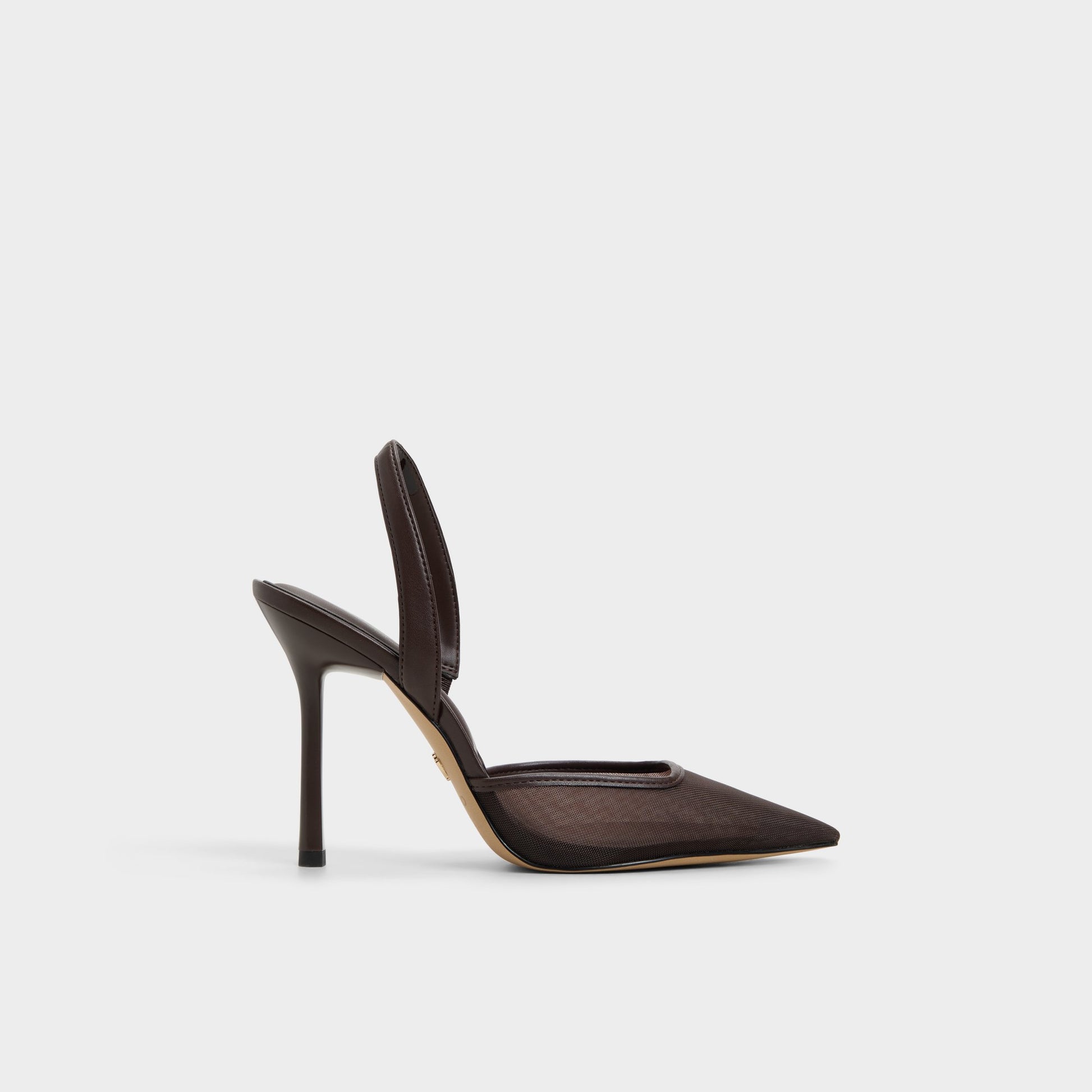 Main View of Dark Brown Berolsen Sling back high heel for Womens