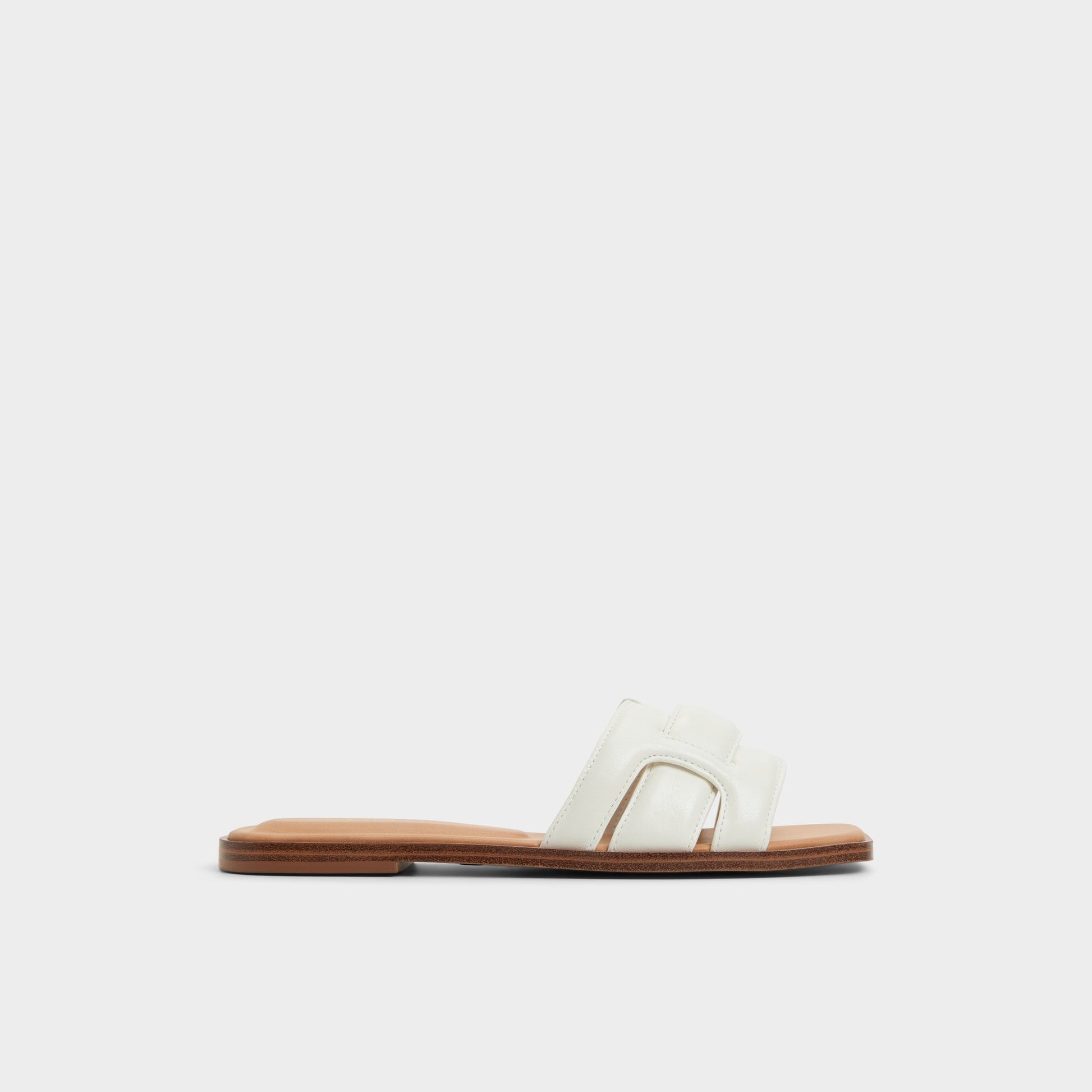 Main View of White Eleny Slide sandal for Womens