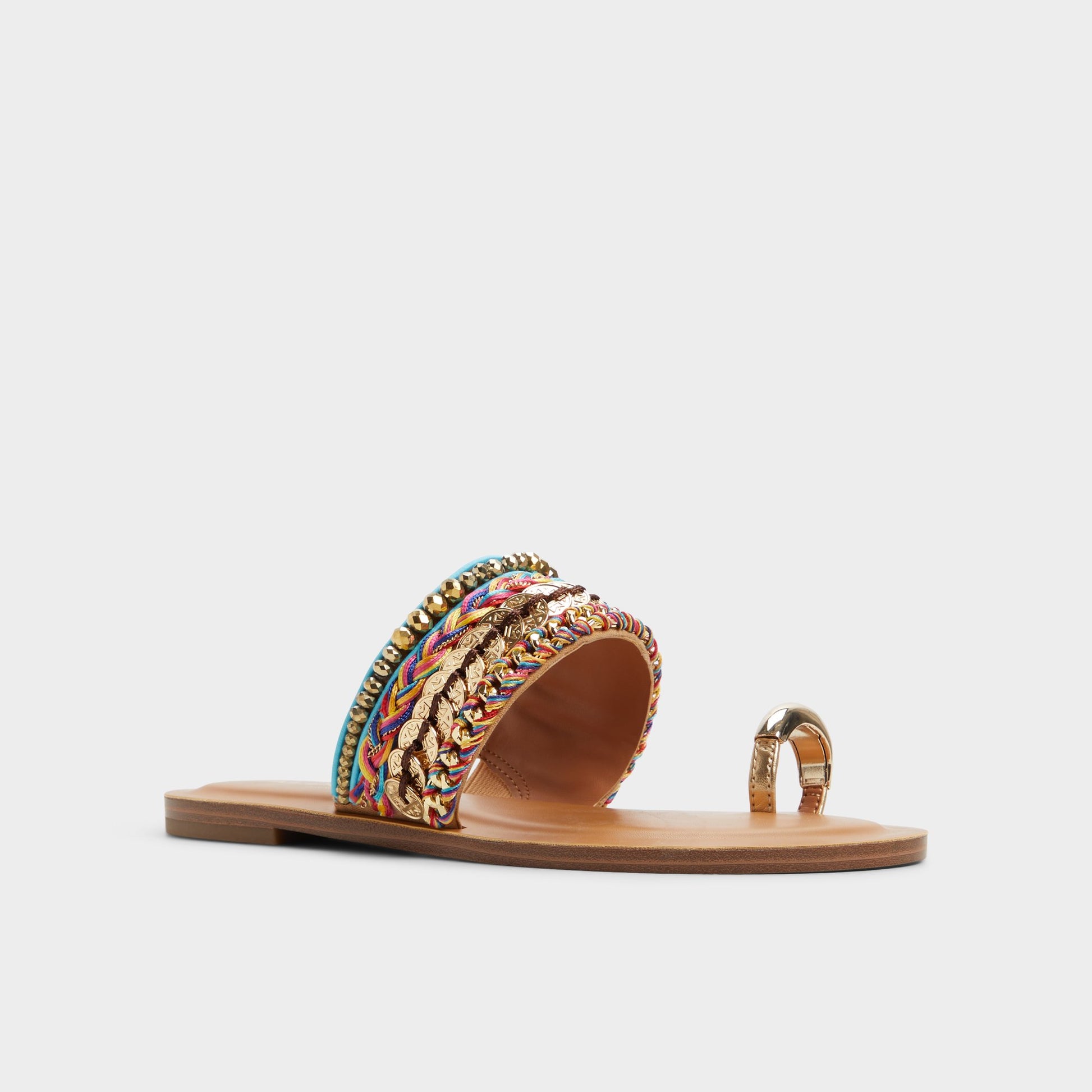 Three-quarter angle of Multicolor Beachwalk Slide sandal's front side