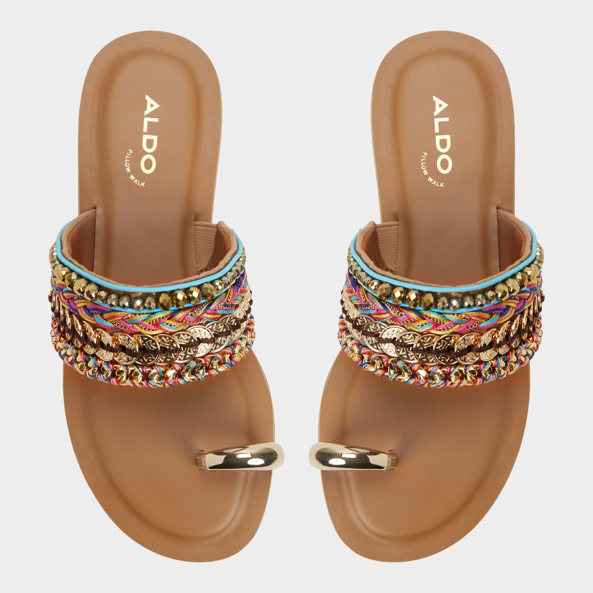 Top-down view of the Multicolor Beachwalk Slide sandal