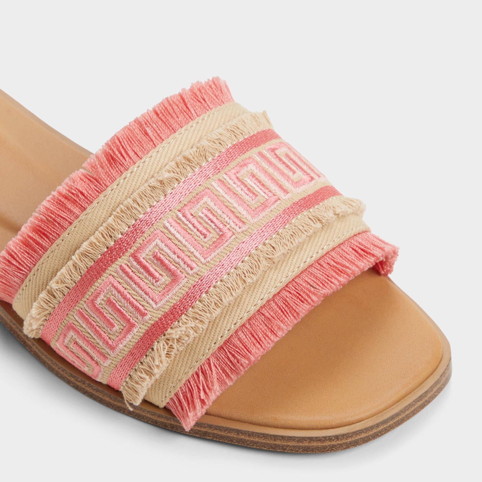 Close-up of the Coral Nalani Slide sandal