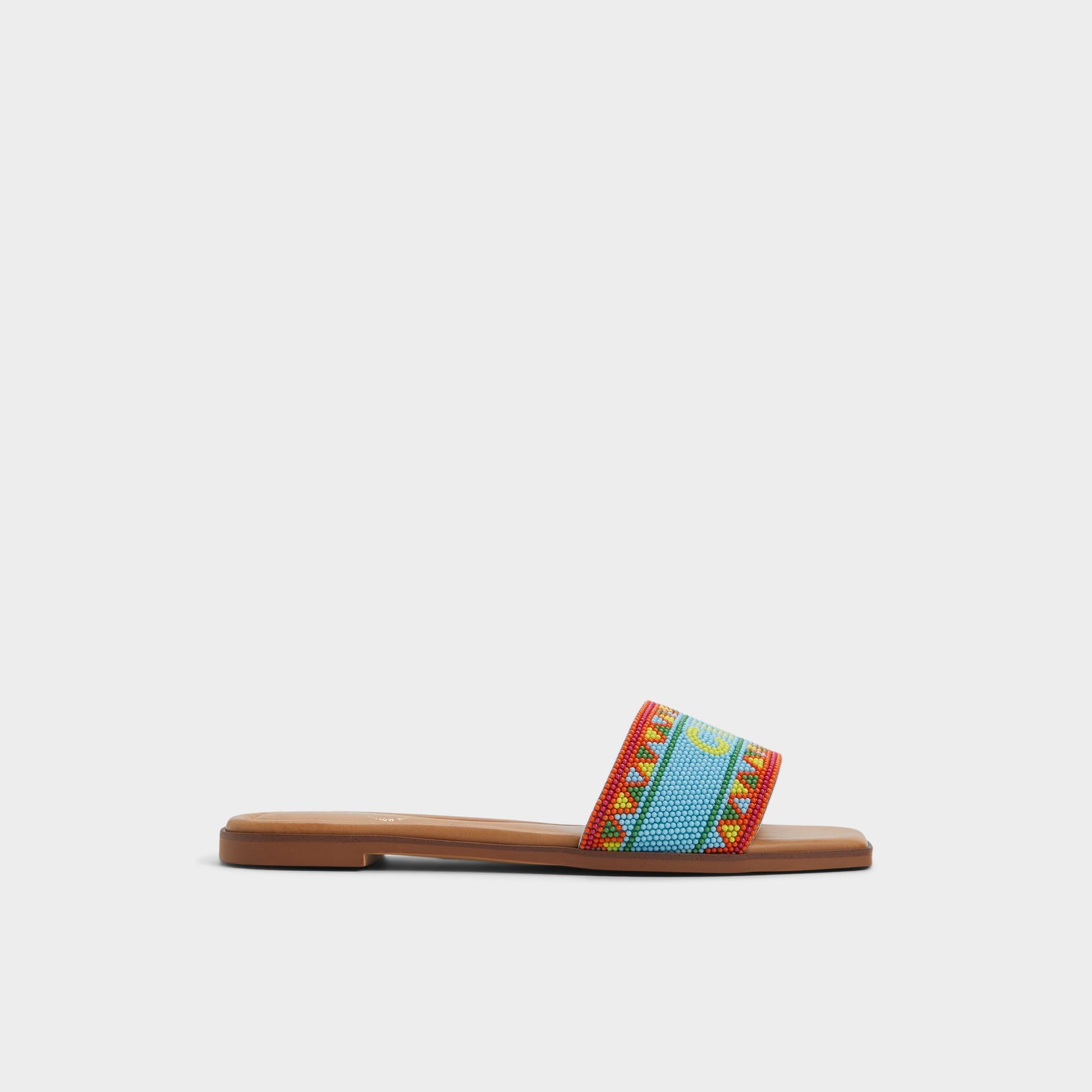 Main View of Bright Multi Seavacay Slide sandal for Womens