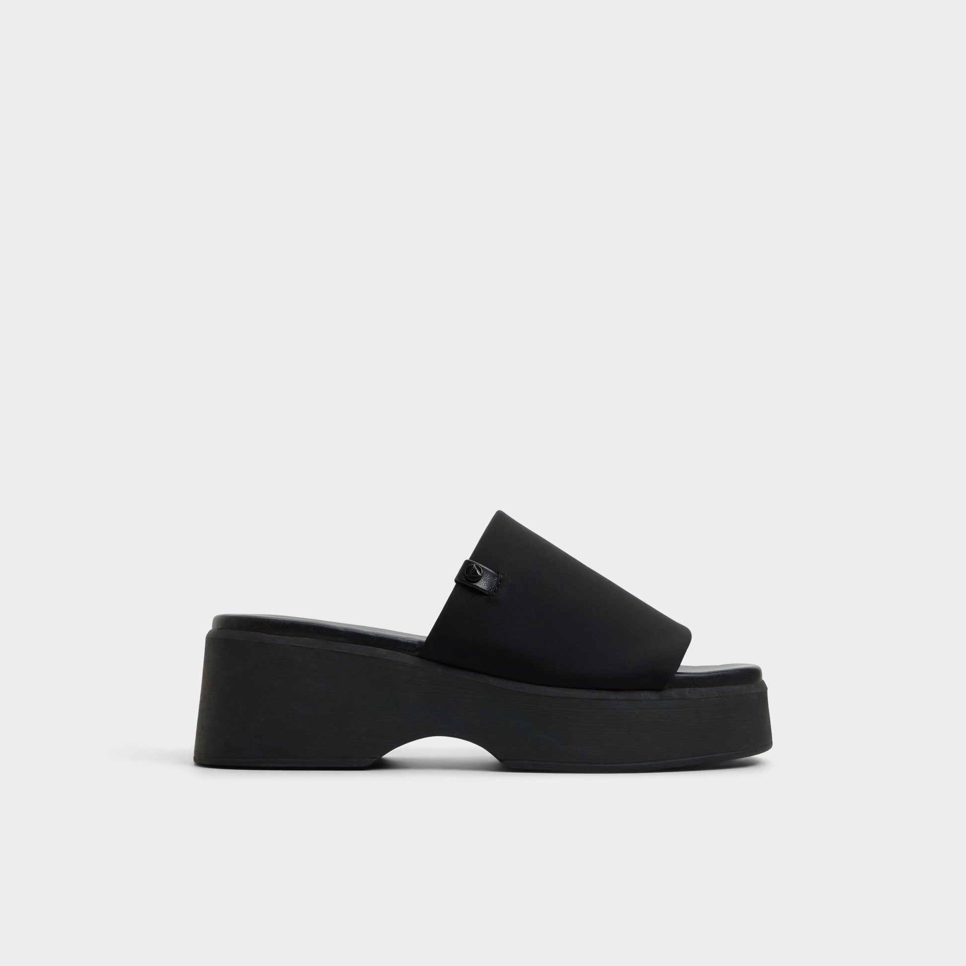 Main View of Black Yassa Wedge sandal for Womens