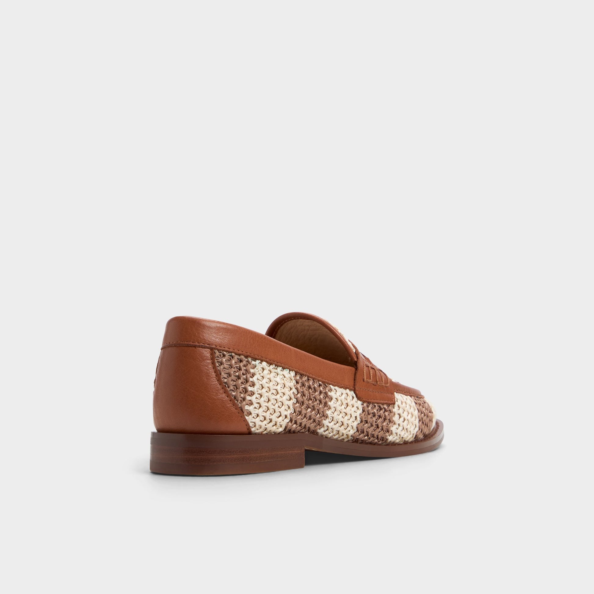 Three-quarter angle of Open Brown Picts Loafer's back side