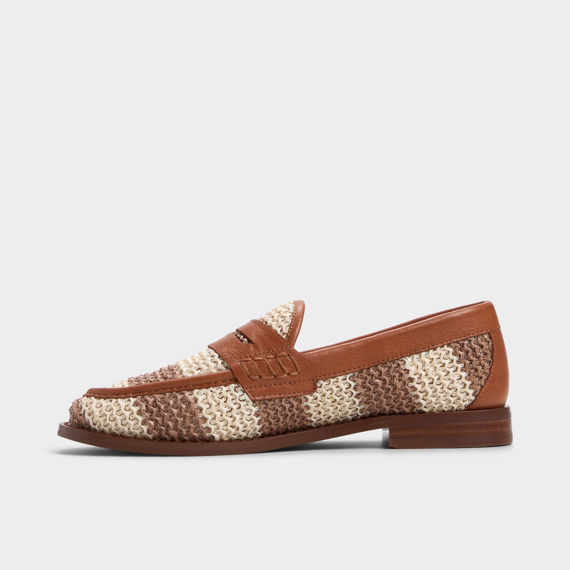 Side view of Open Brown Picts Loafer
