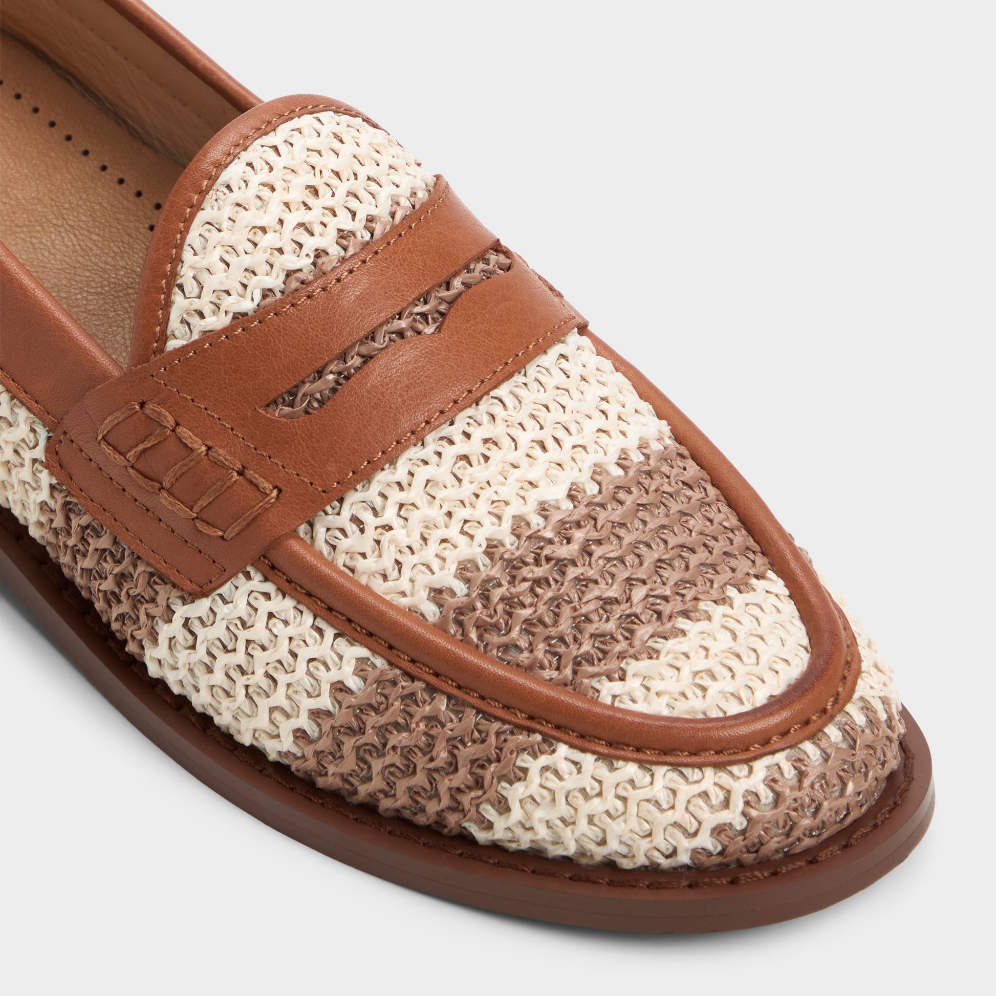 Close-up of the Open Brown Picts Loafer