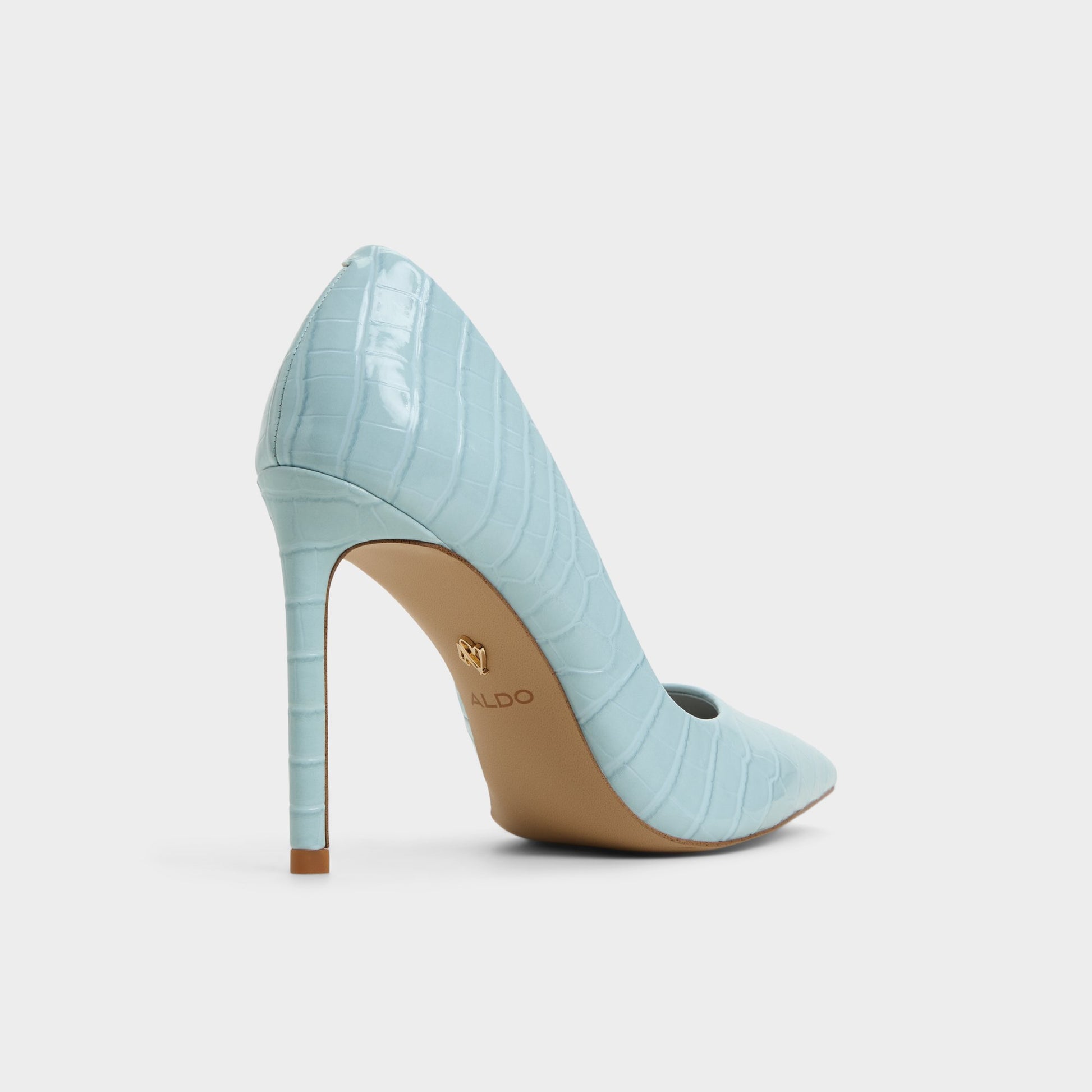 Three-quarter angle of Pastel Blue Stessy2.0 Pump's back side