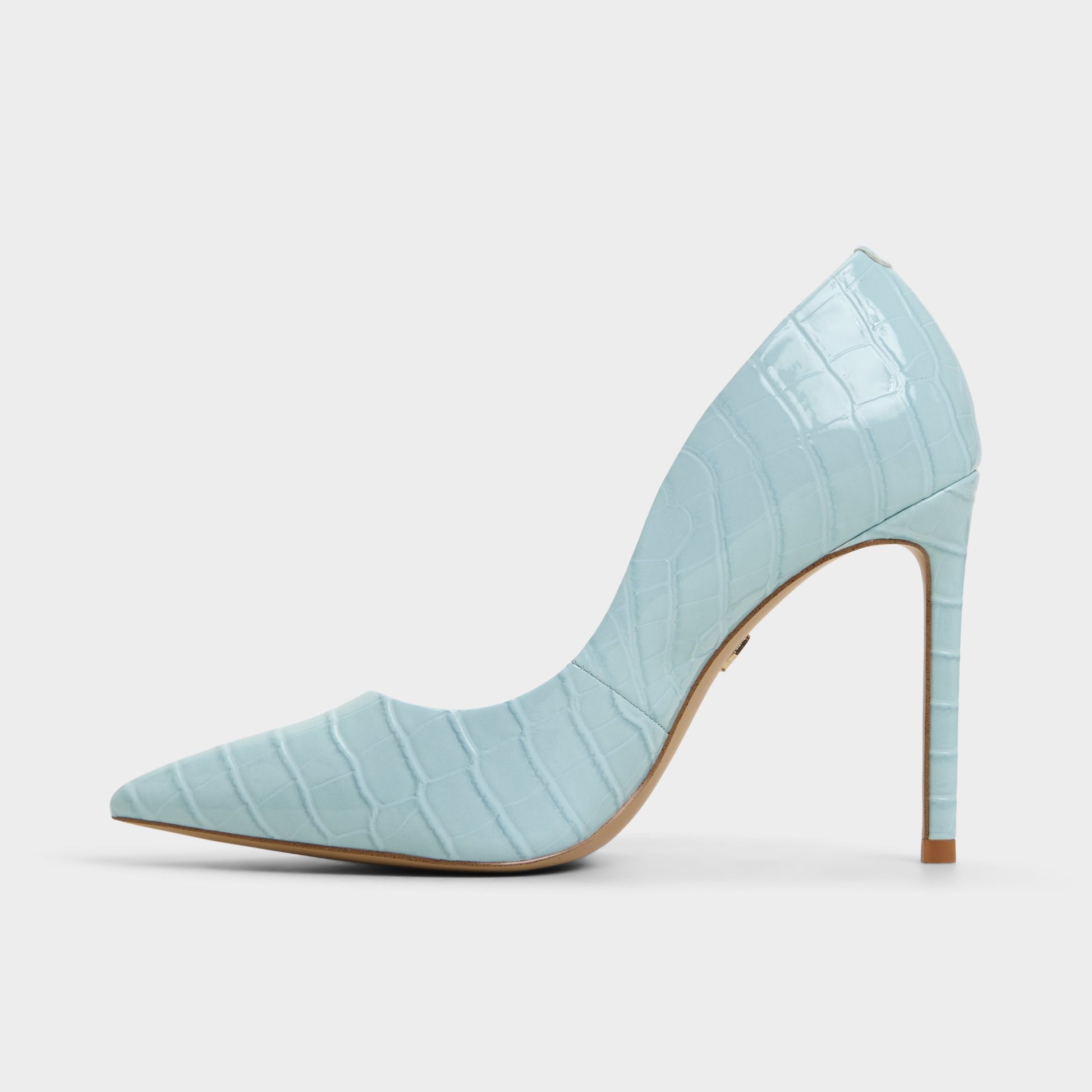 Side view of Pastel Blue Stessy2.0 Pump