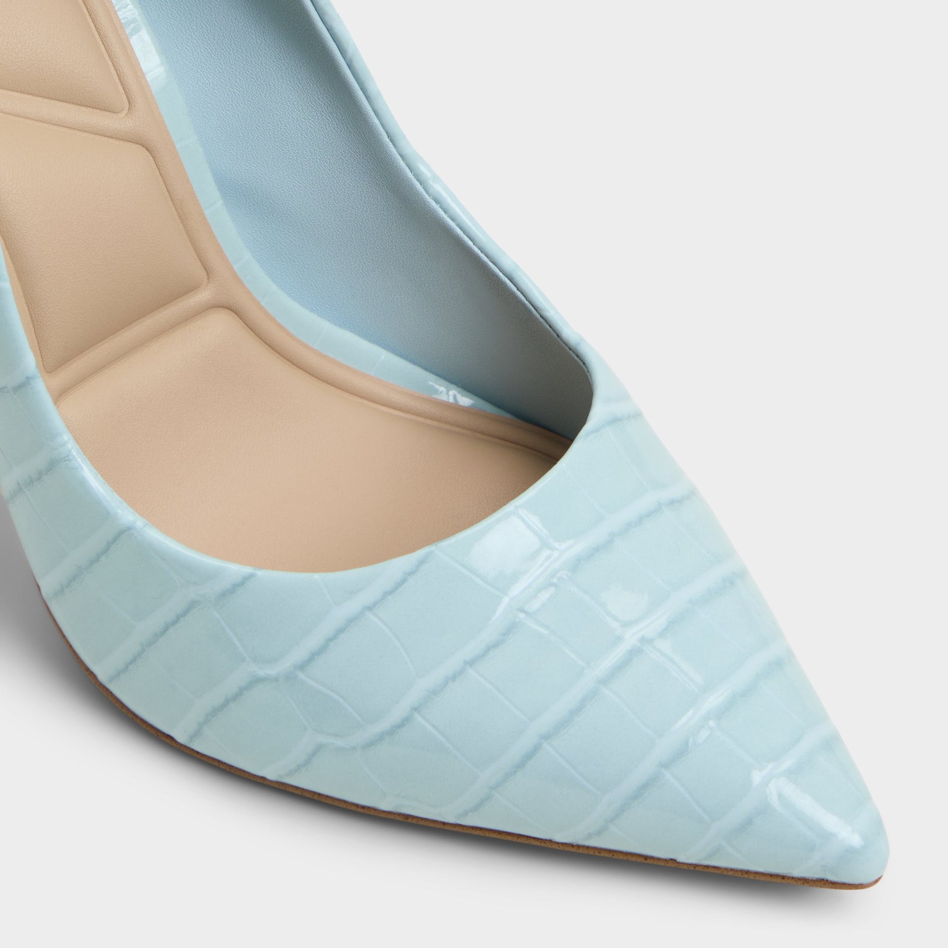 Close-up of the Pastel Blue Stessy2.0 Pump