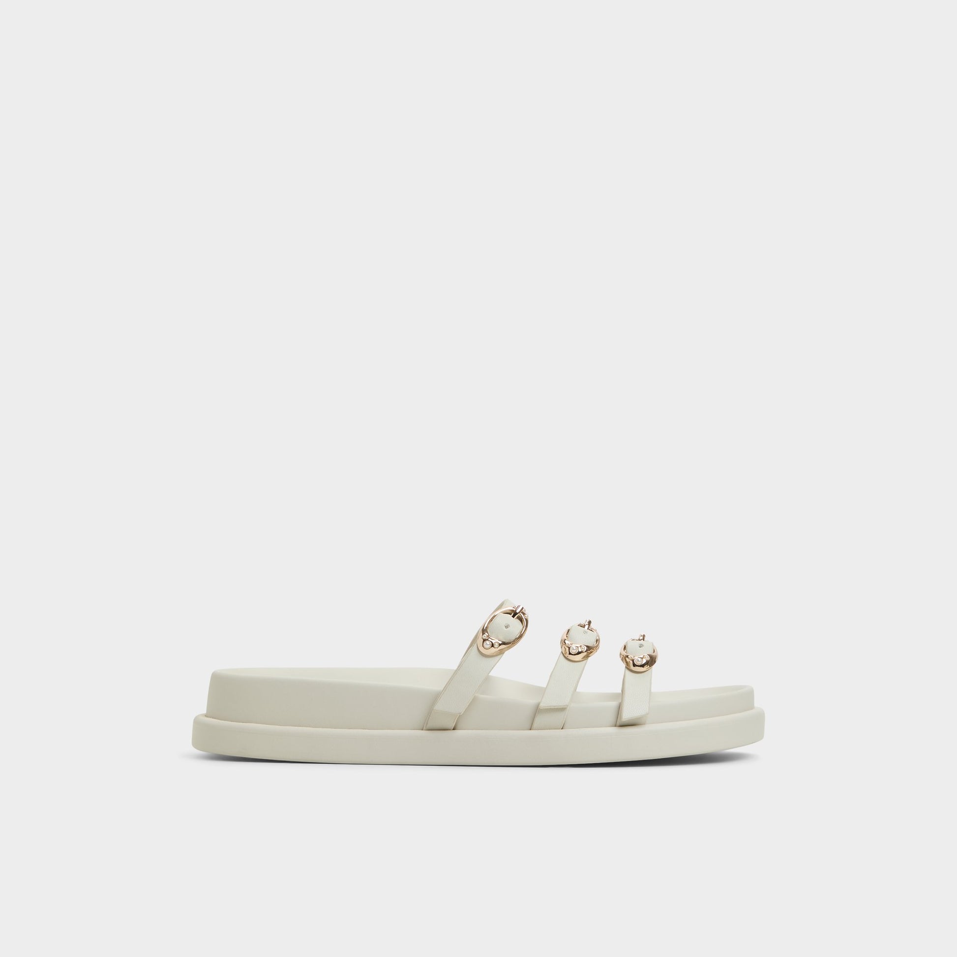 Vue principale de Blanc Zephyra Sandale à assise plantaire pour Femmes