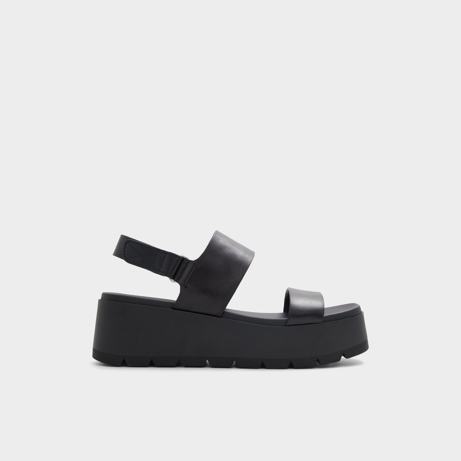 Main View of Open Black Thila Wedge sandal for Womens
