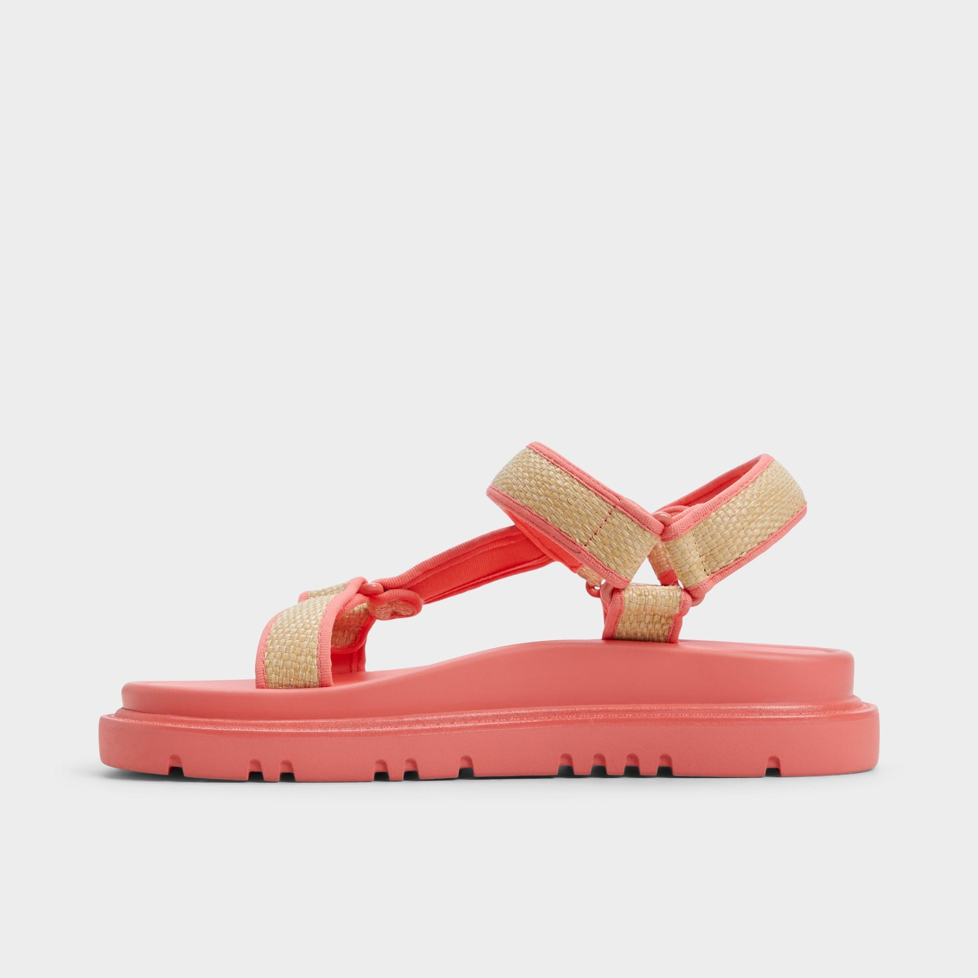 Side view of Coral Oceana Footbed sandal