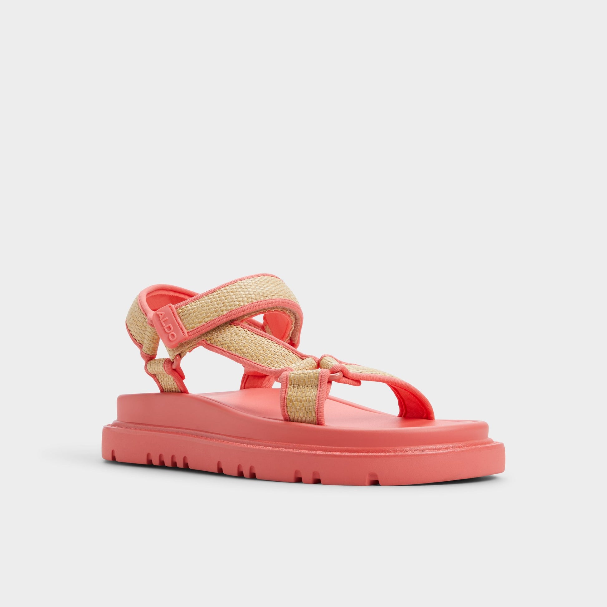 Three-quarter angle of Coral Oceana Footbed sandal's front side