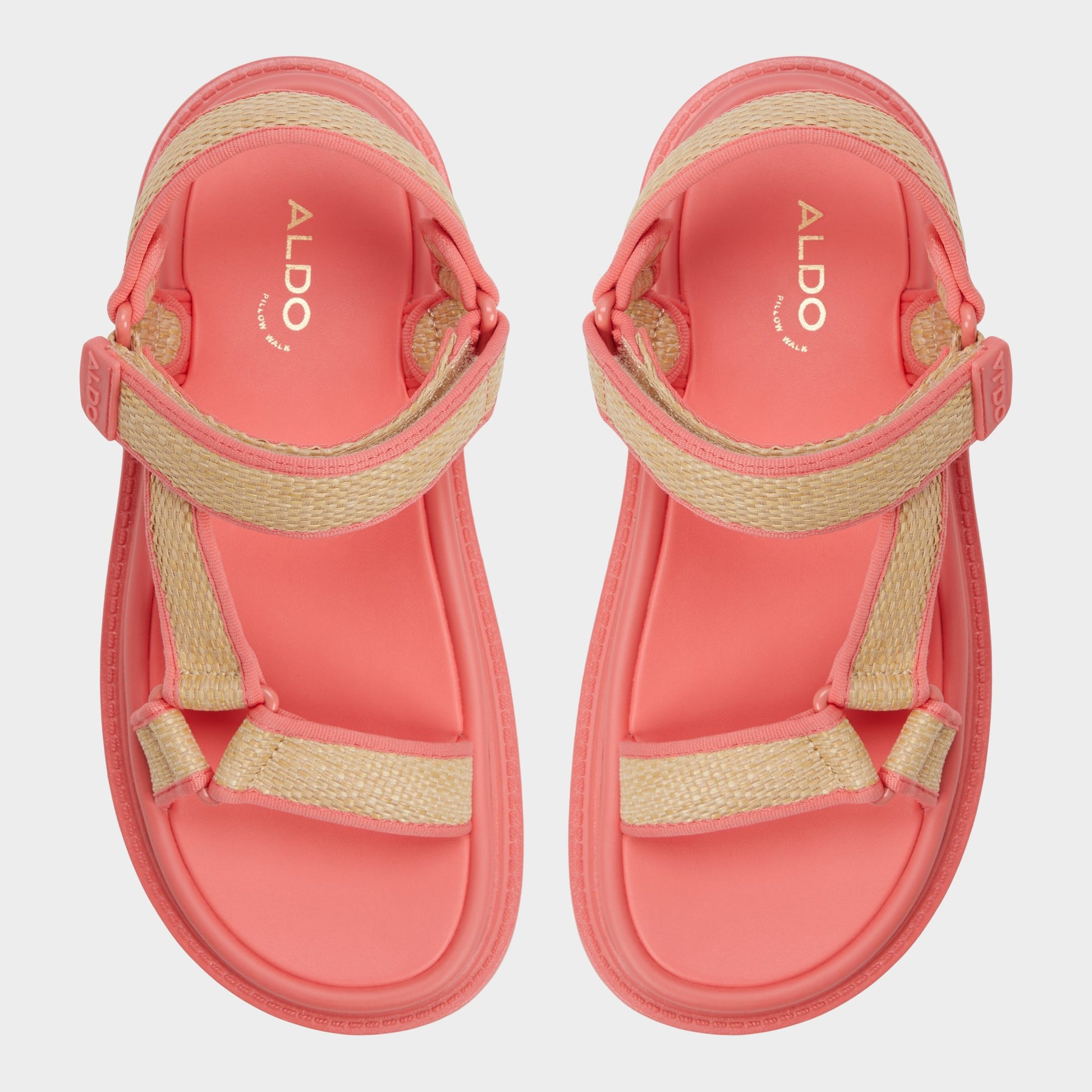 Top-down view of the Coral Oceana Footbed sandal