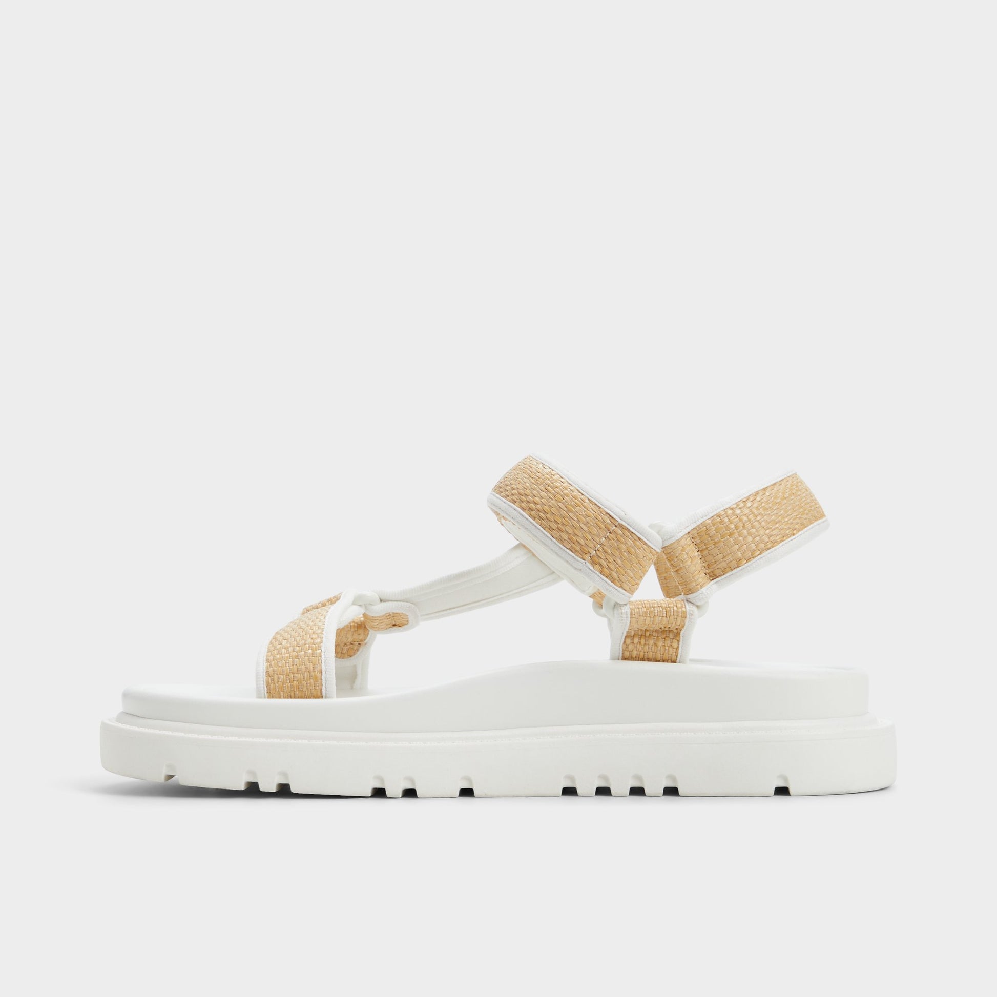 Side view of Natural Oceana Footbed sandal