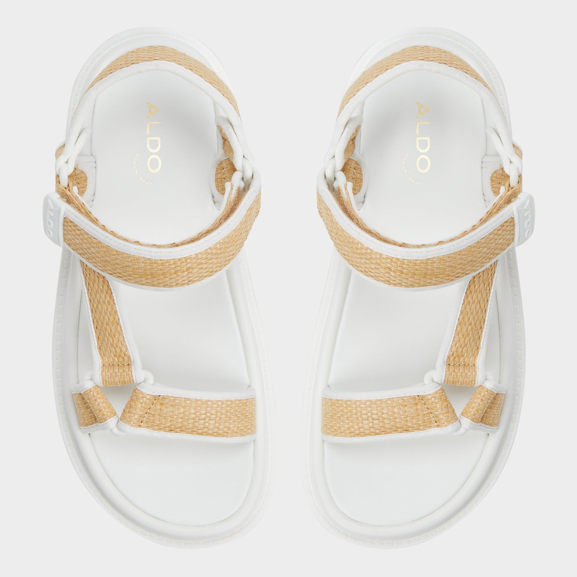 Top-down view of the Natural Oceana Footbed sandal