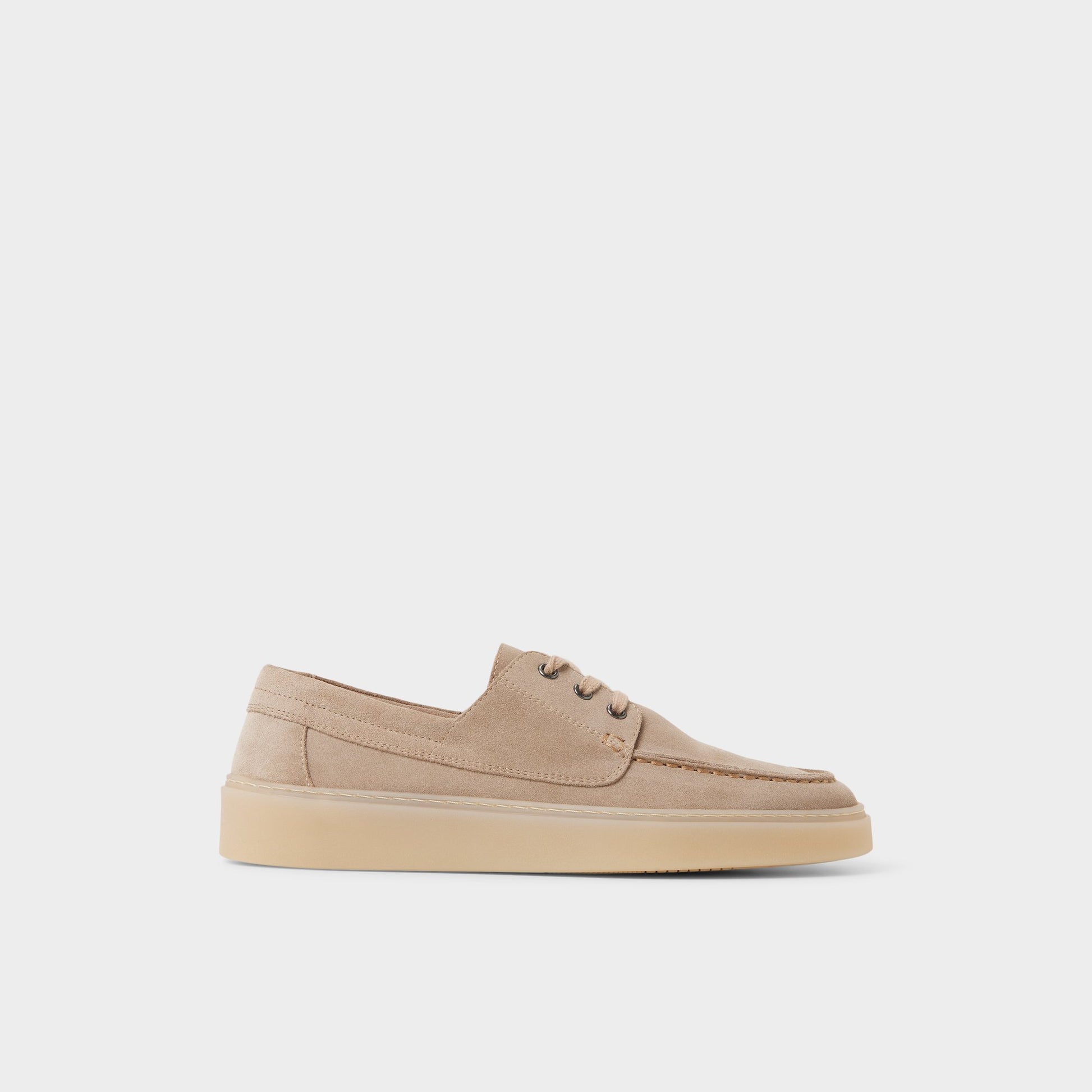 Main View of Taupe Stazo Boat shoe for Mens