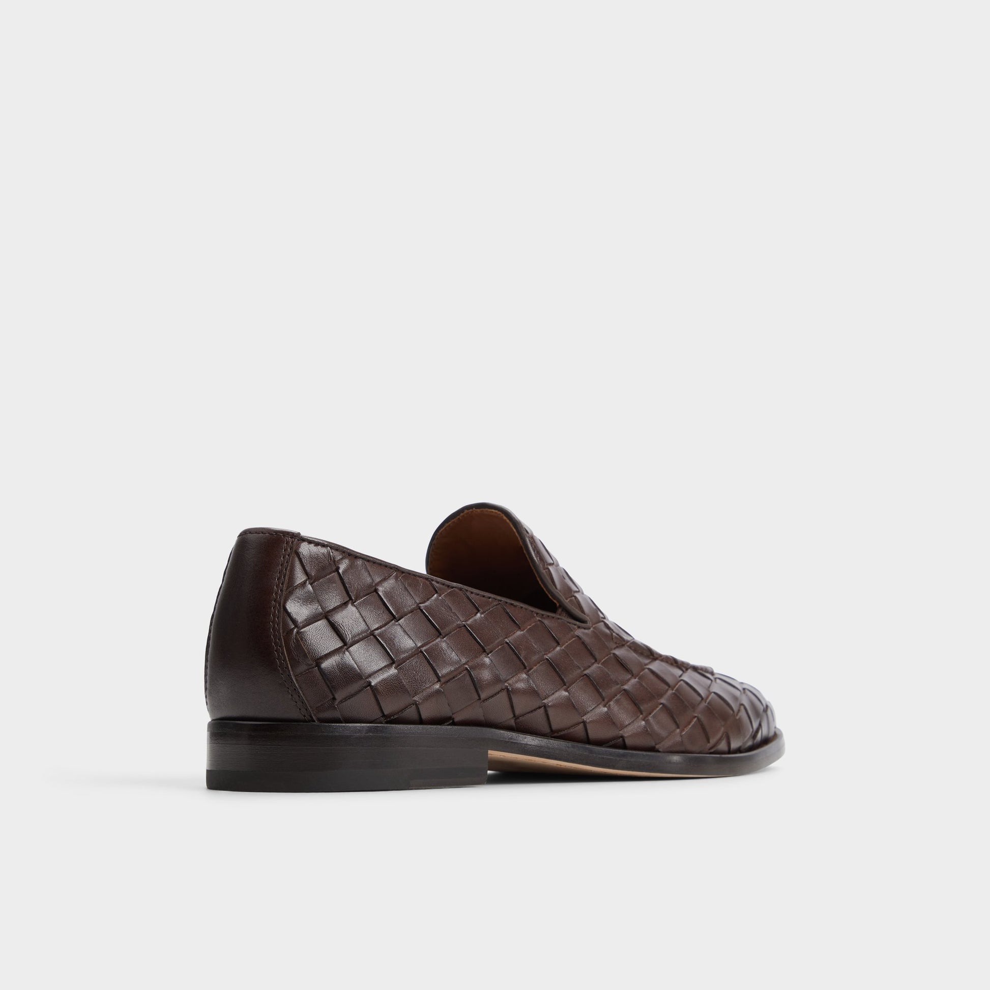 Three-quarter angle of Dark Brown Elvin Loafer's back side