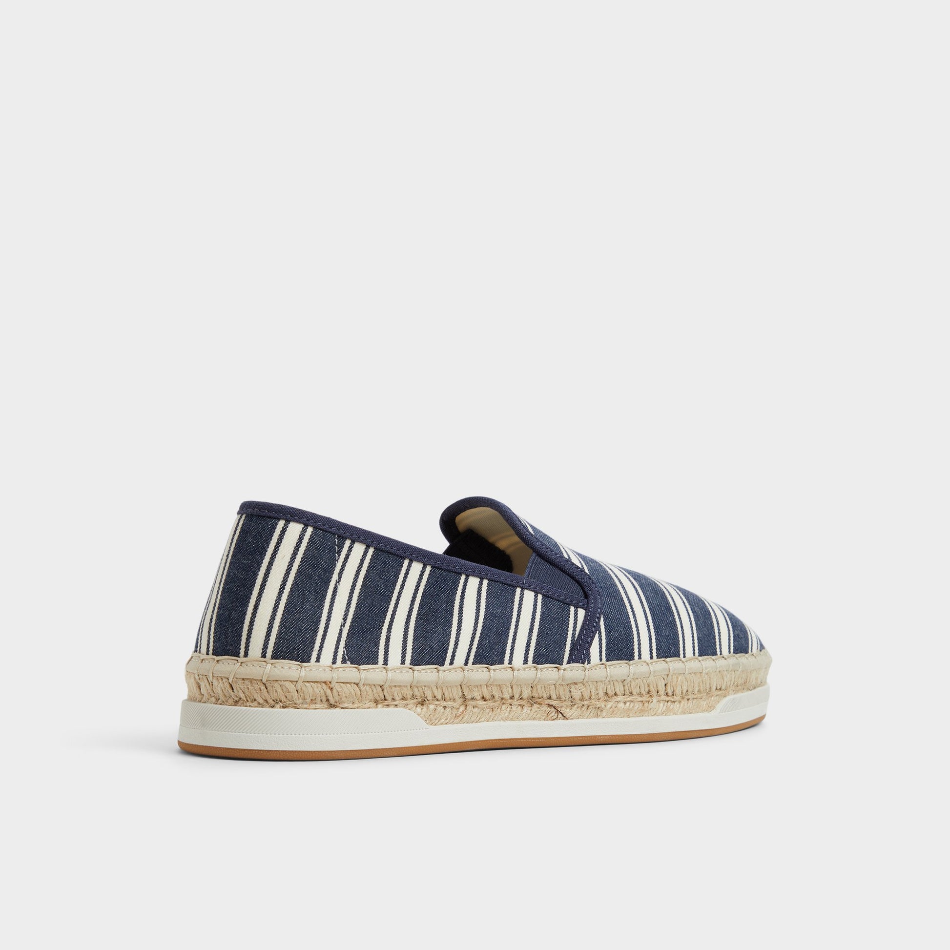 Three-quarter angle of Navy Johnney Espadrille's back side