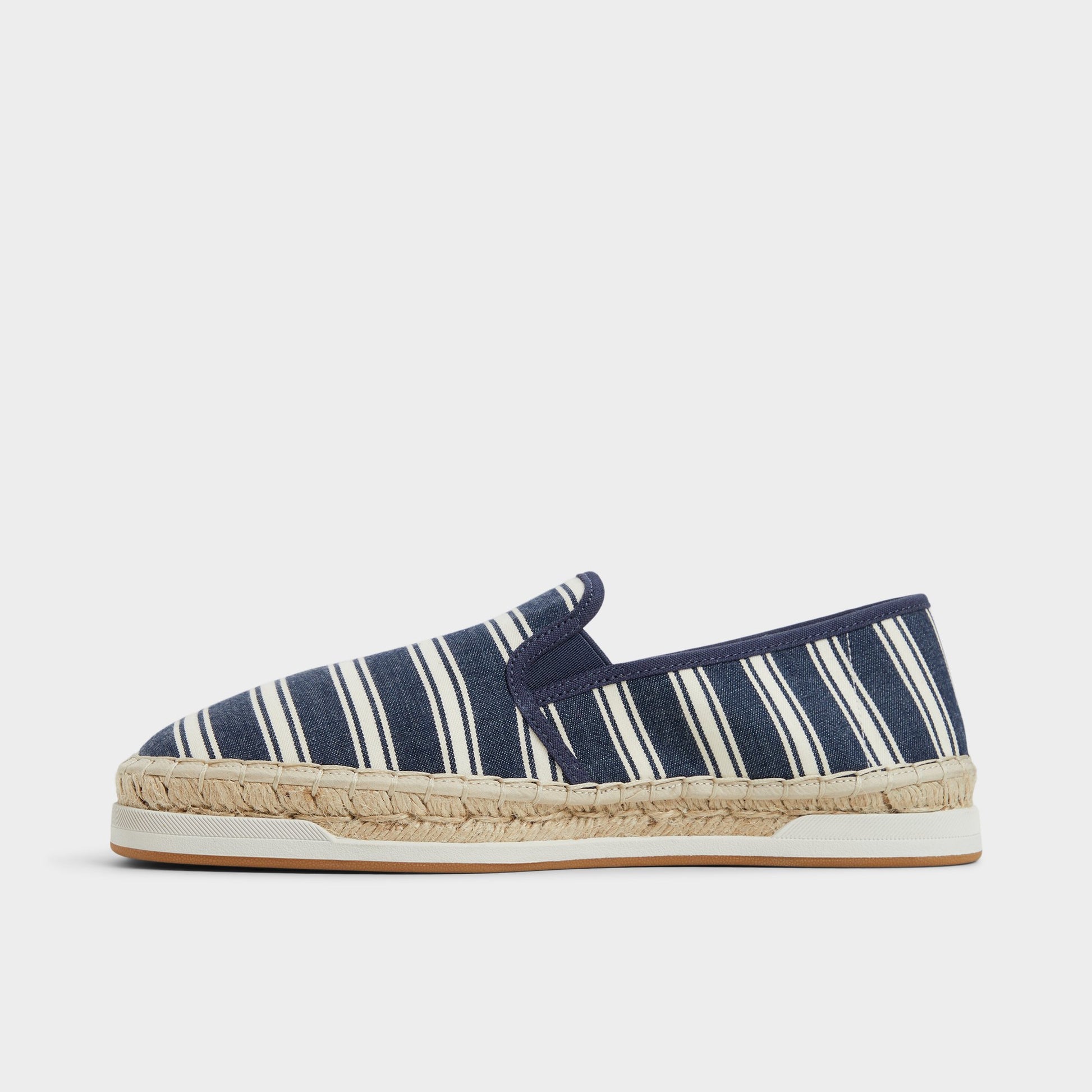 Side view of Navy Johnney Espadrille