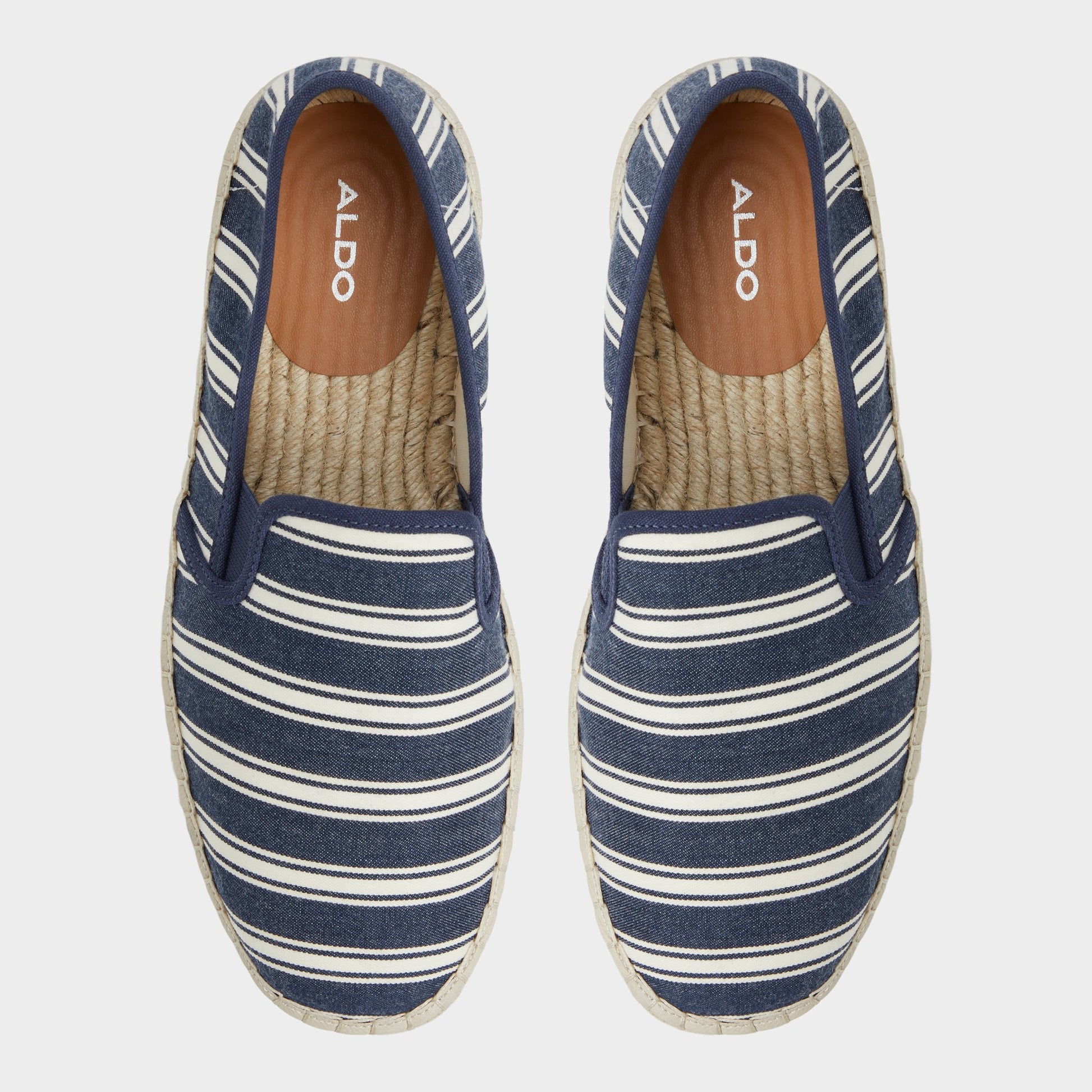 Top-down view of the Navy Johnney Espadrille