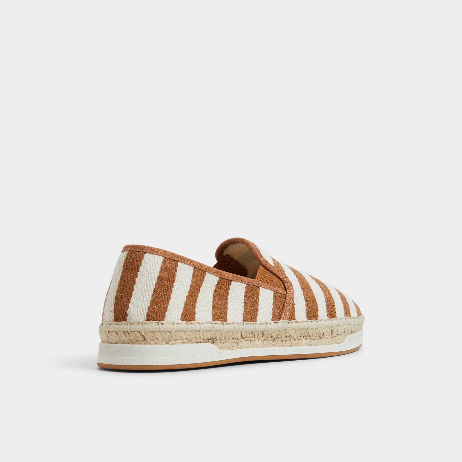 Three-quarter angle of Cognac Johnney Espadrille's back side