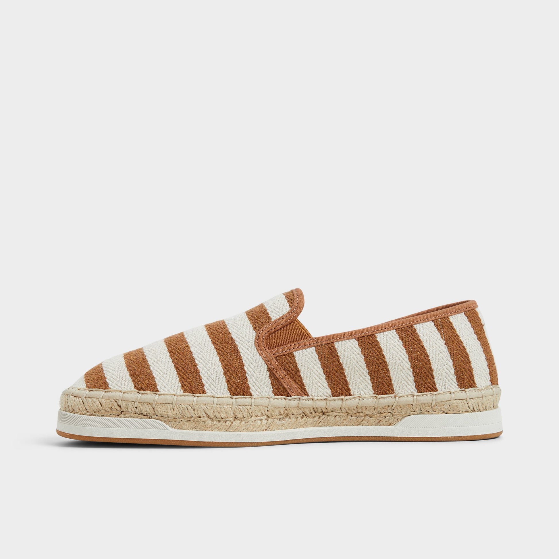Side view of Cognac Johnney Espadrille
