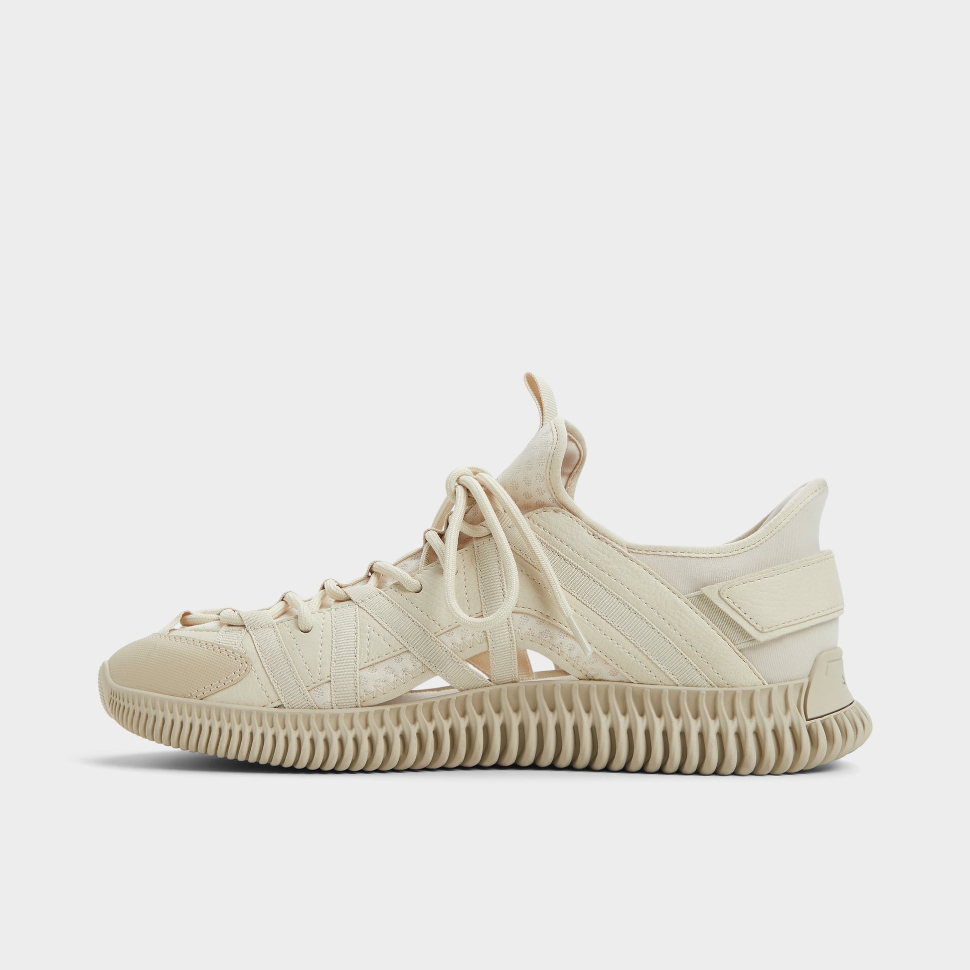 Side view of Beige Cael Slip-on sneaker
