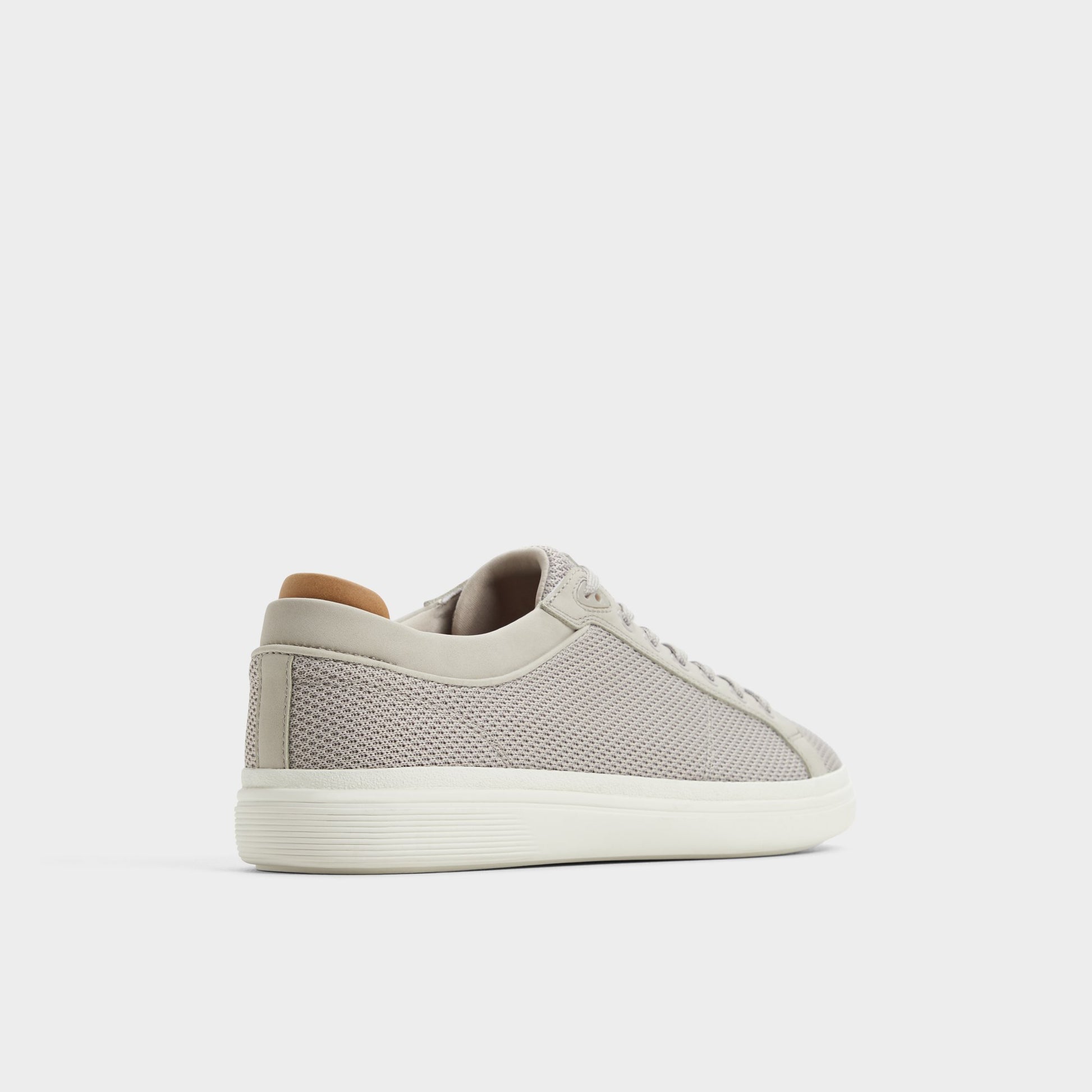 Three-quarter angle of Light Grey Finespec Low top sneaker's back side