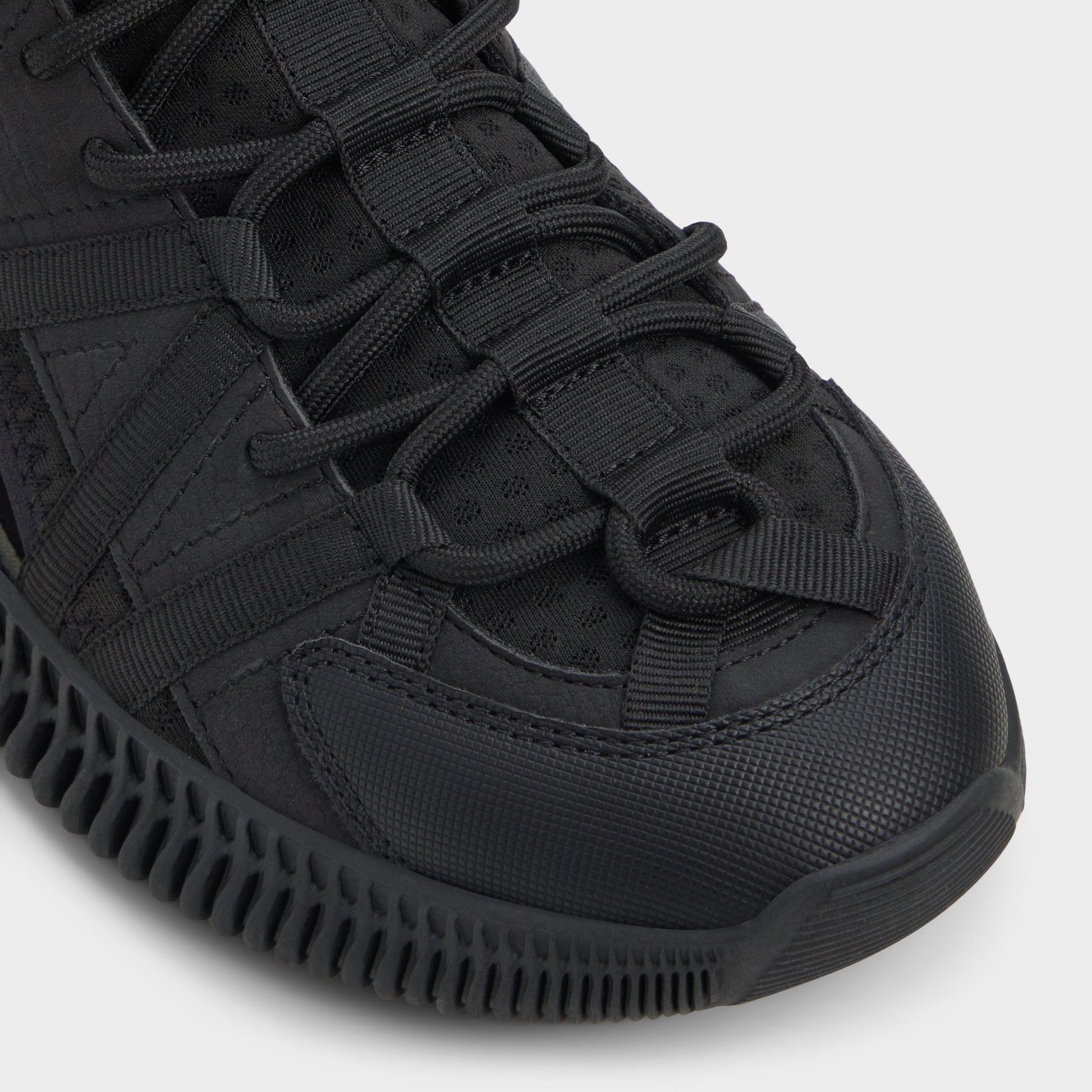 Close-up of the Black Cael Slip-on sneaker